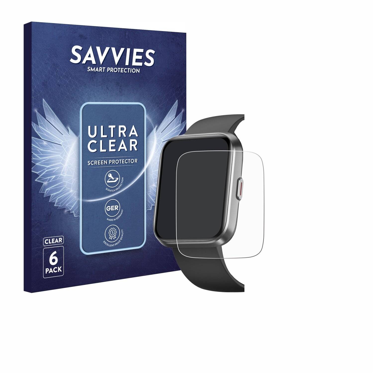 6x Savvies Displayschutz-Folie für Fitpolo ID208PLUS