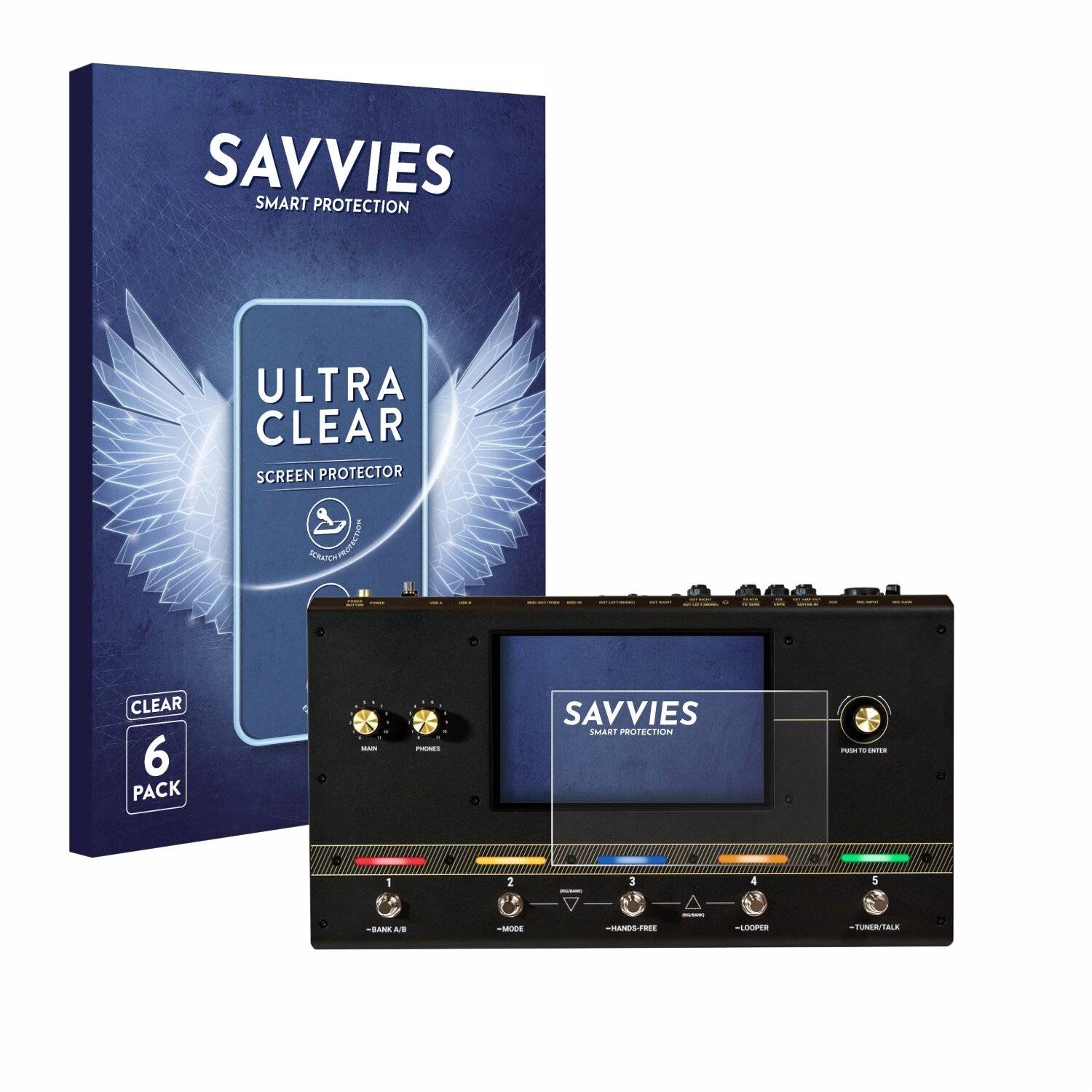 6x Savvies Displayschutz-Folie für Headrush