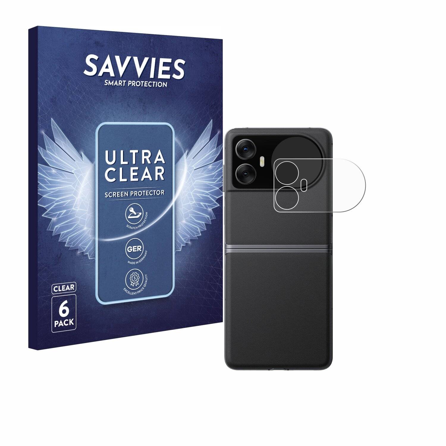6x Savvies Displayschutz-Folie für Blackview Hero 10 (Äußeres