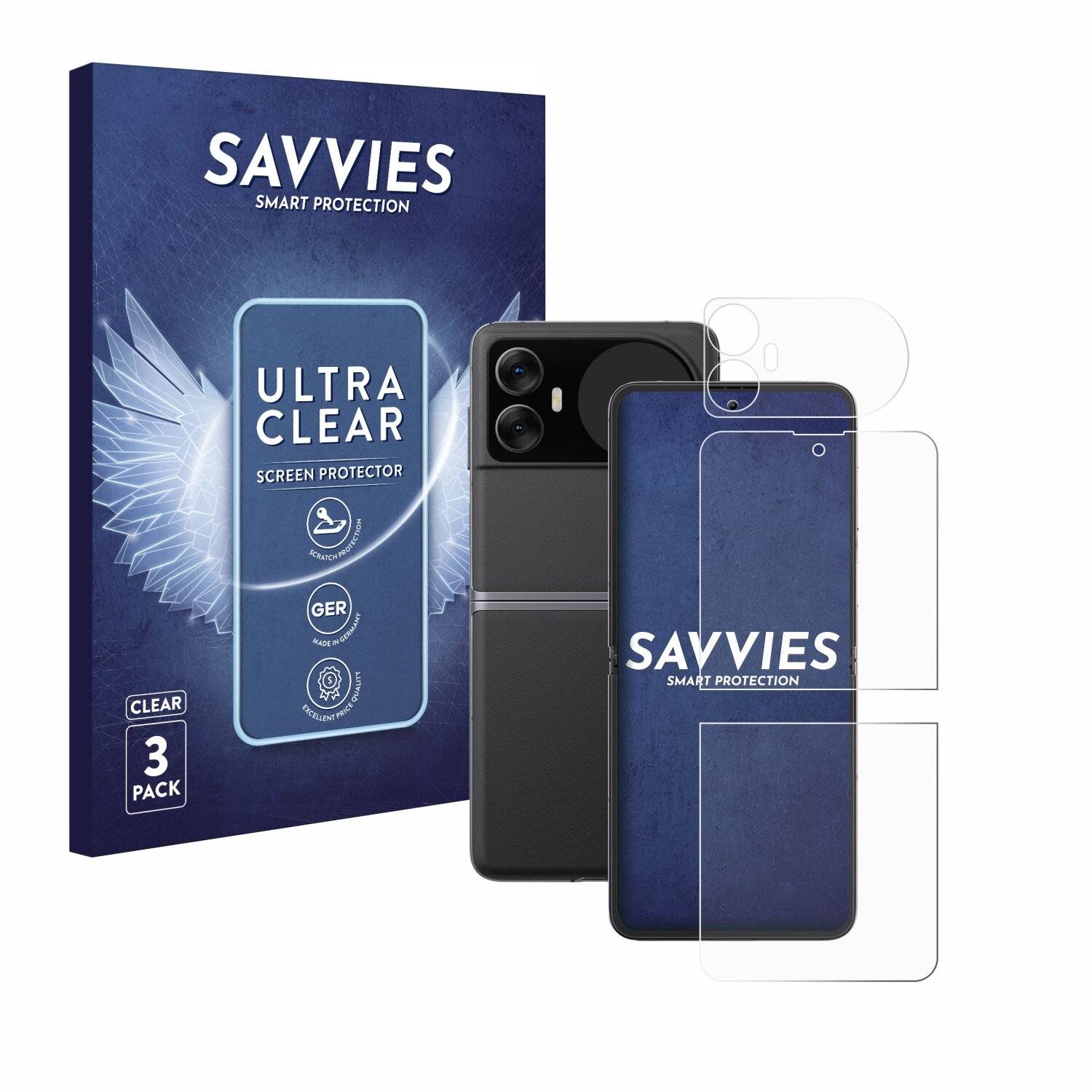 6x Savvies Displayschutz-Folie für Blackview Hero 10