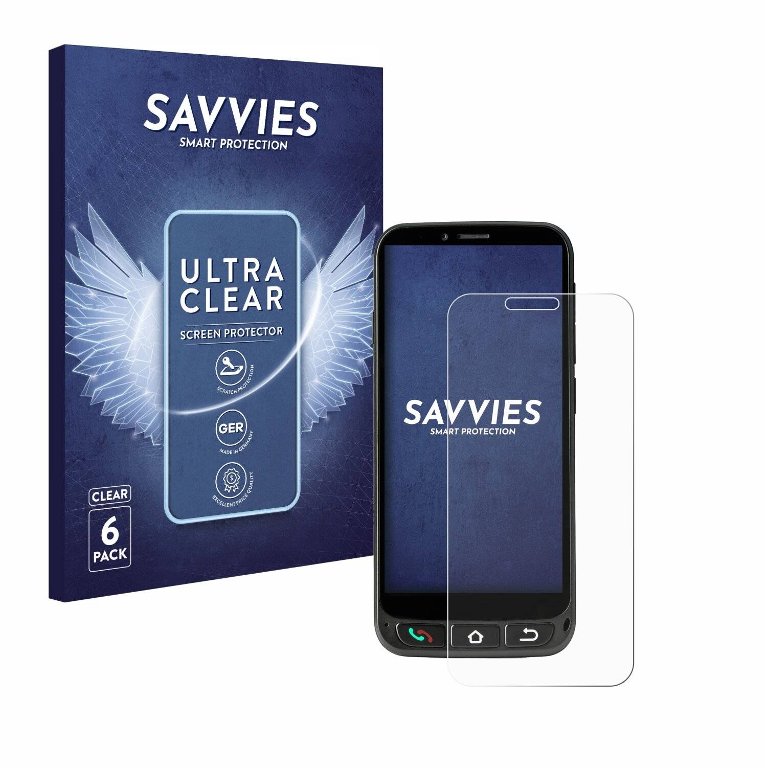 6x Savvies Displayschutz-Folie für SPC Zeus 4G