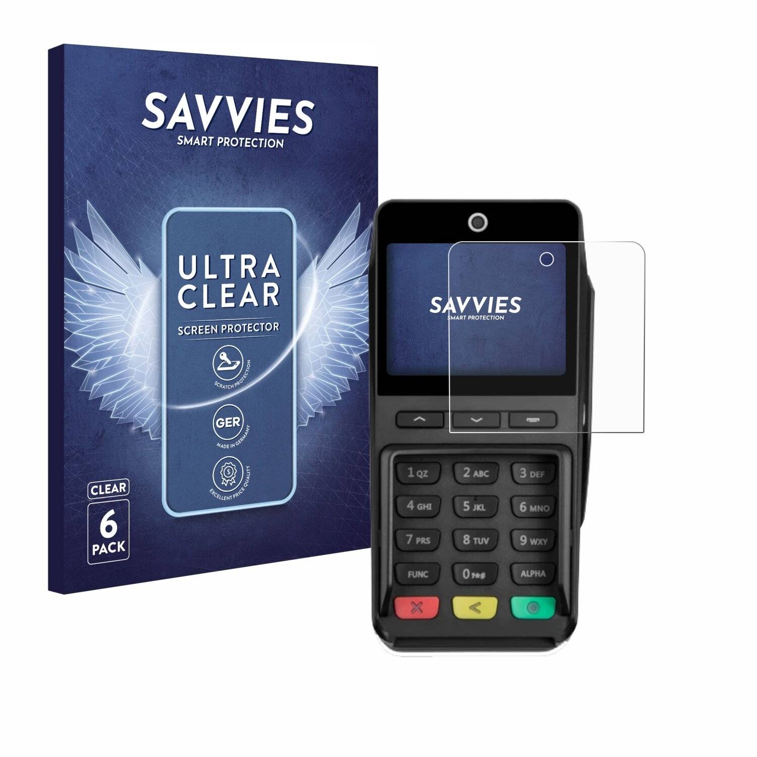 6x Savvies Displayschutz-Folie für Pax Q25