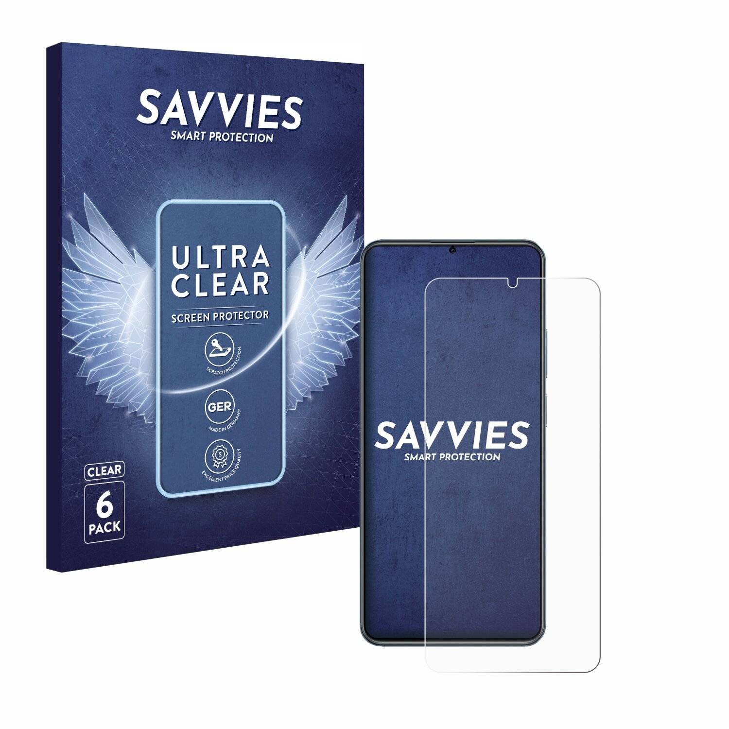 6x Savvies Displayschutz-Folie für realme