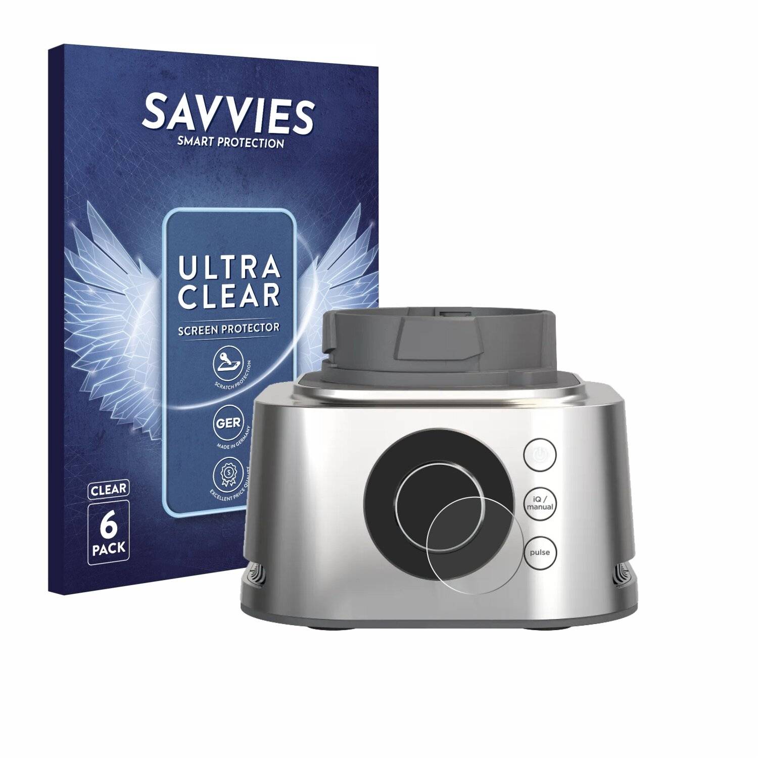 6x Savvies Displayschutz-Folie für Ninja Foodi Power Blender