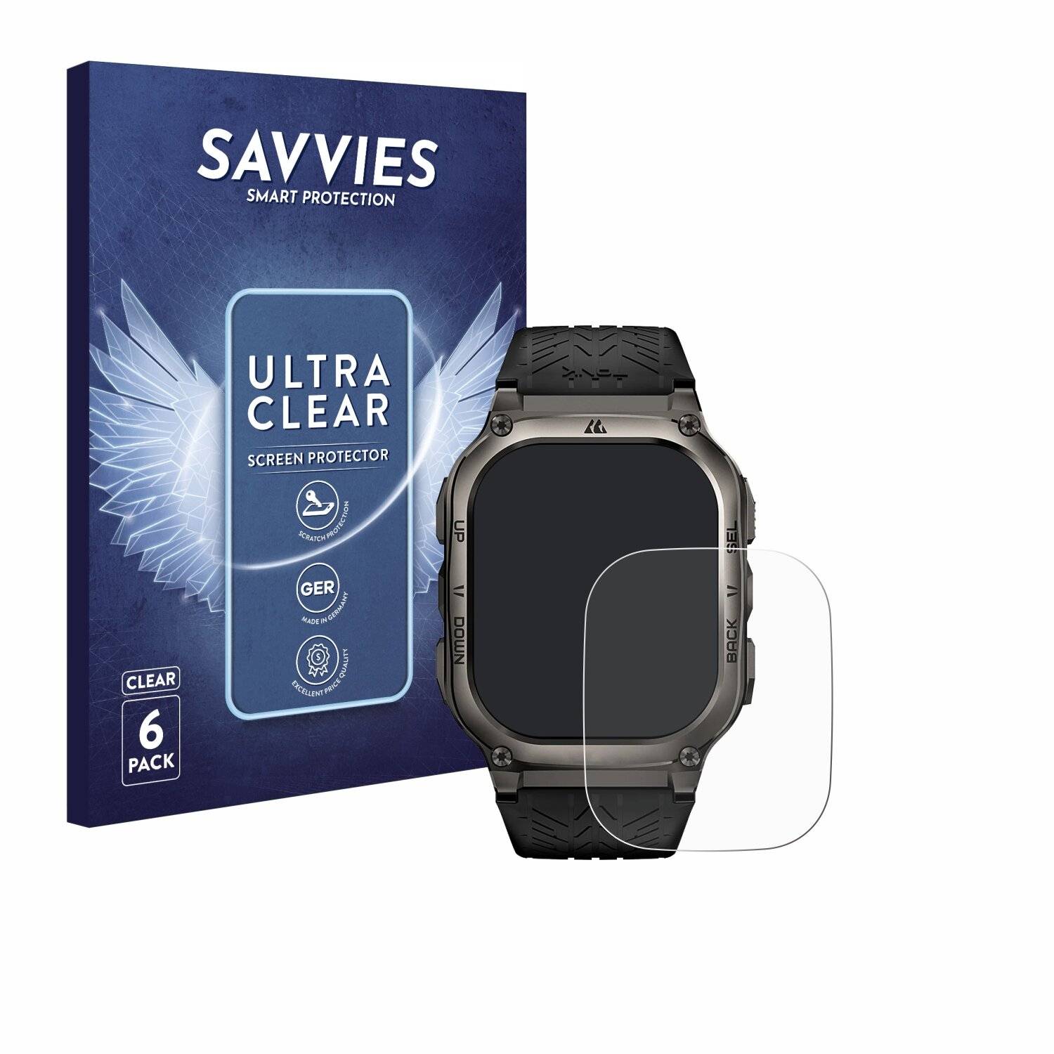 6x Savvies Displayschutz-Folie für Kospet Tank