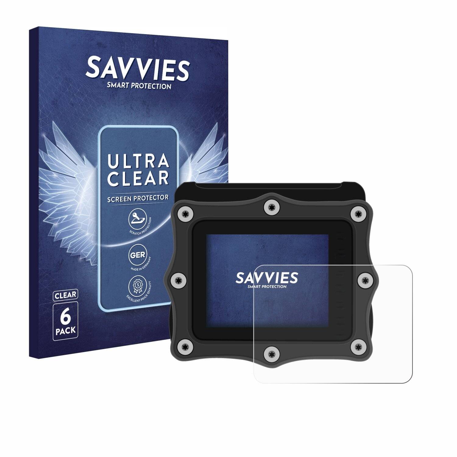 6x Savvies Displayschutz-Folie für Shearwater Perdix dive