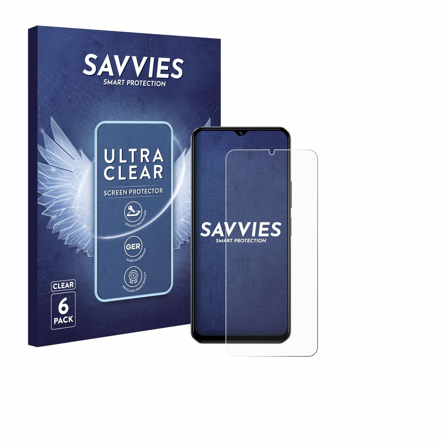 6x Savvies Displayschutz-Folie für Vivo T3