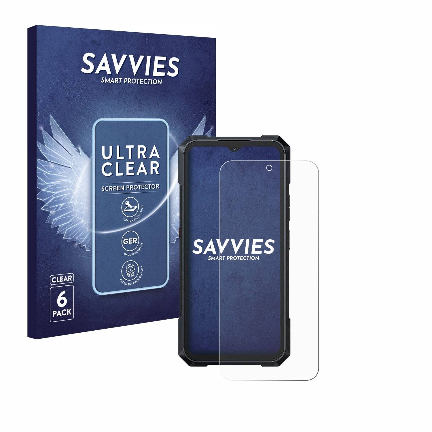 6x Savvies Displayschutz-Folie für Cubot KingKong