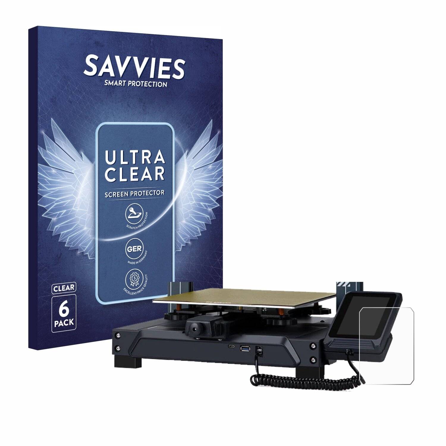 6x Savvies Displayschutz-Folie für Elegoo Neptun