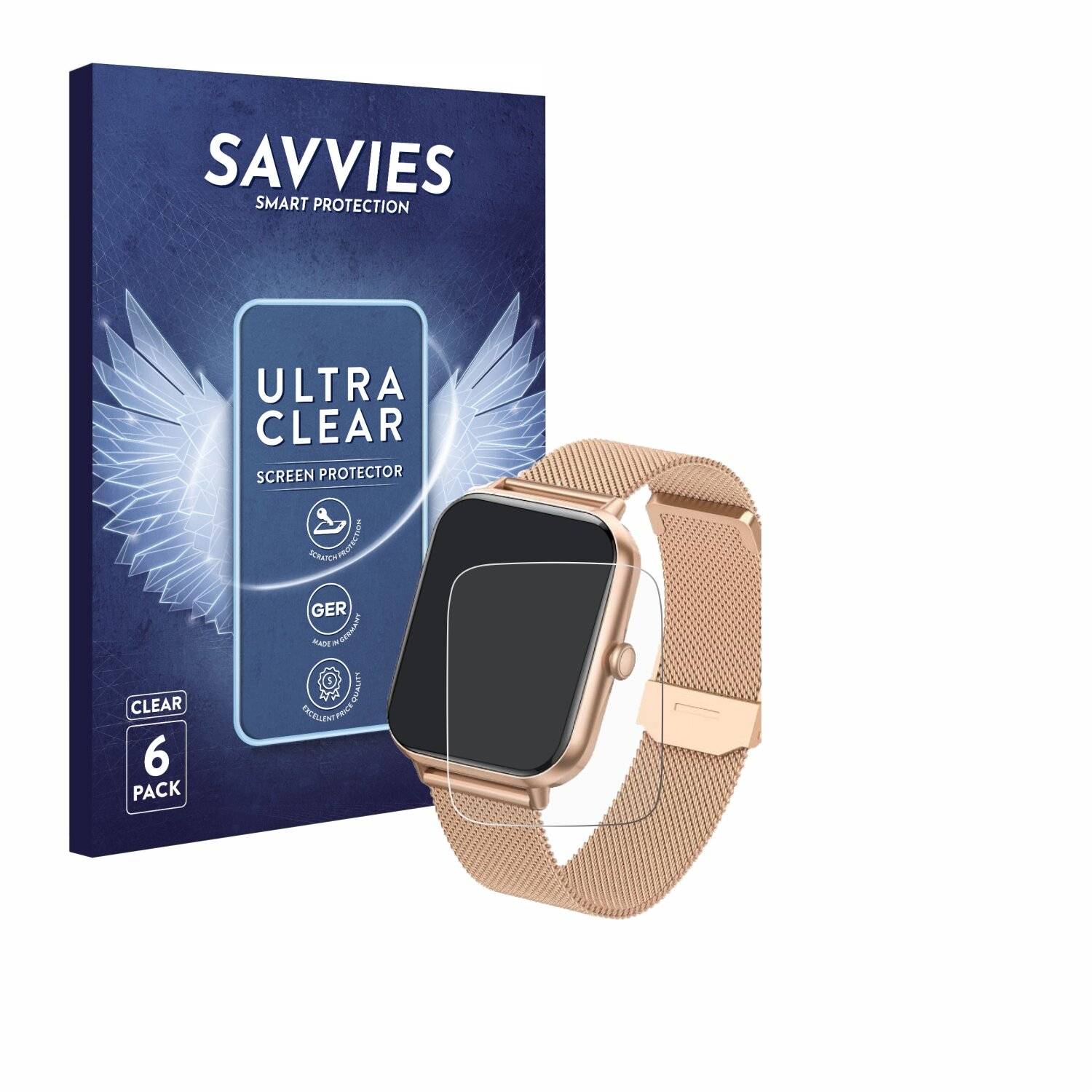 6x Savvies Displayschutz-Folie für Ruxingx T6