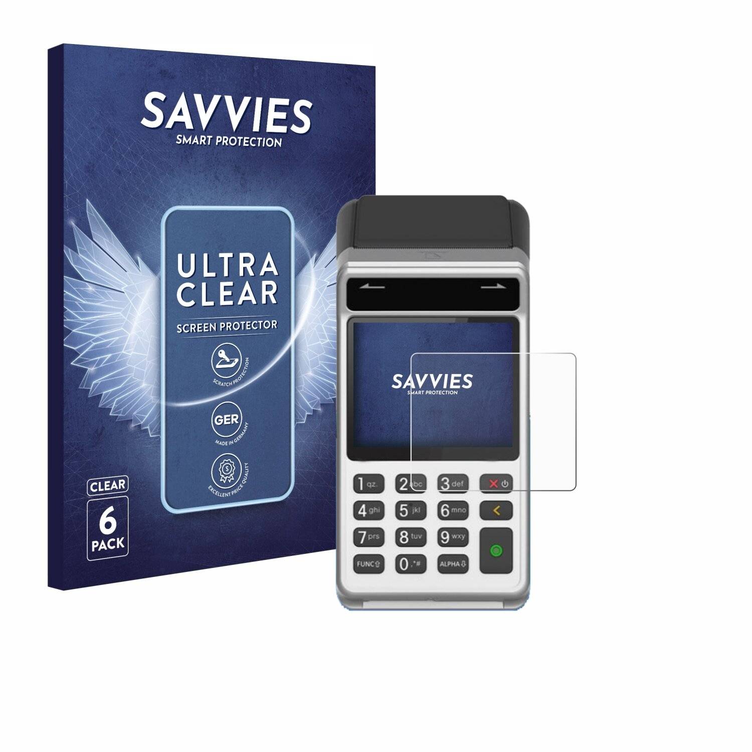 6x Savvies Displayschutz-Folie für Pax