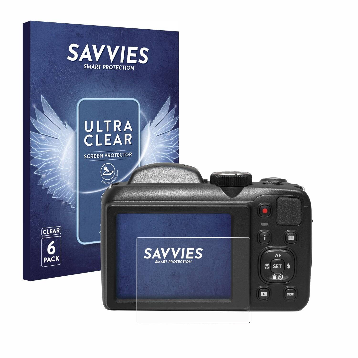 6x Savvies Displayschutz-Folie für Kodak Pixpro