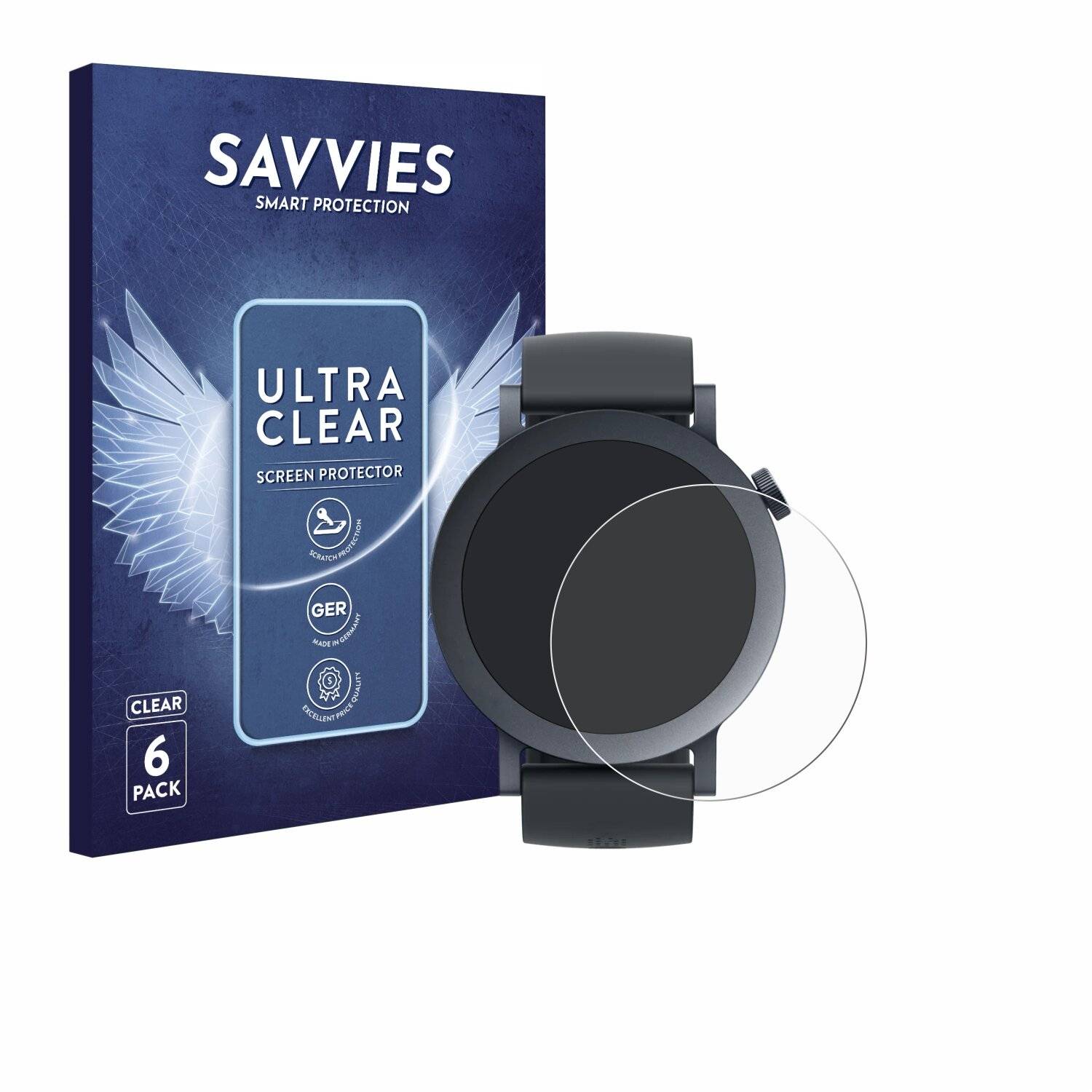6x Savvies Displayschutz-Folie für Nothing CMF Watch Pro