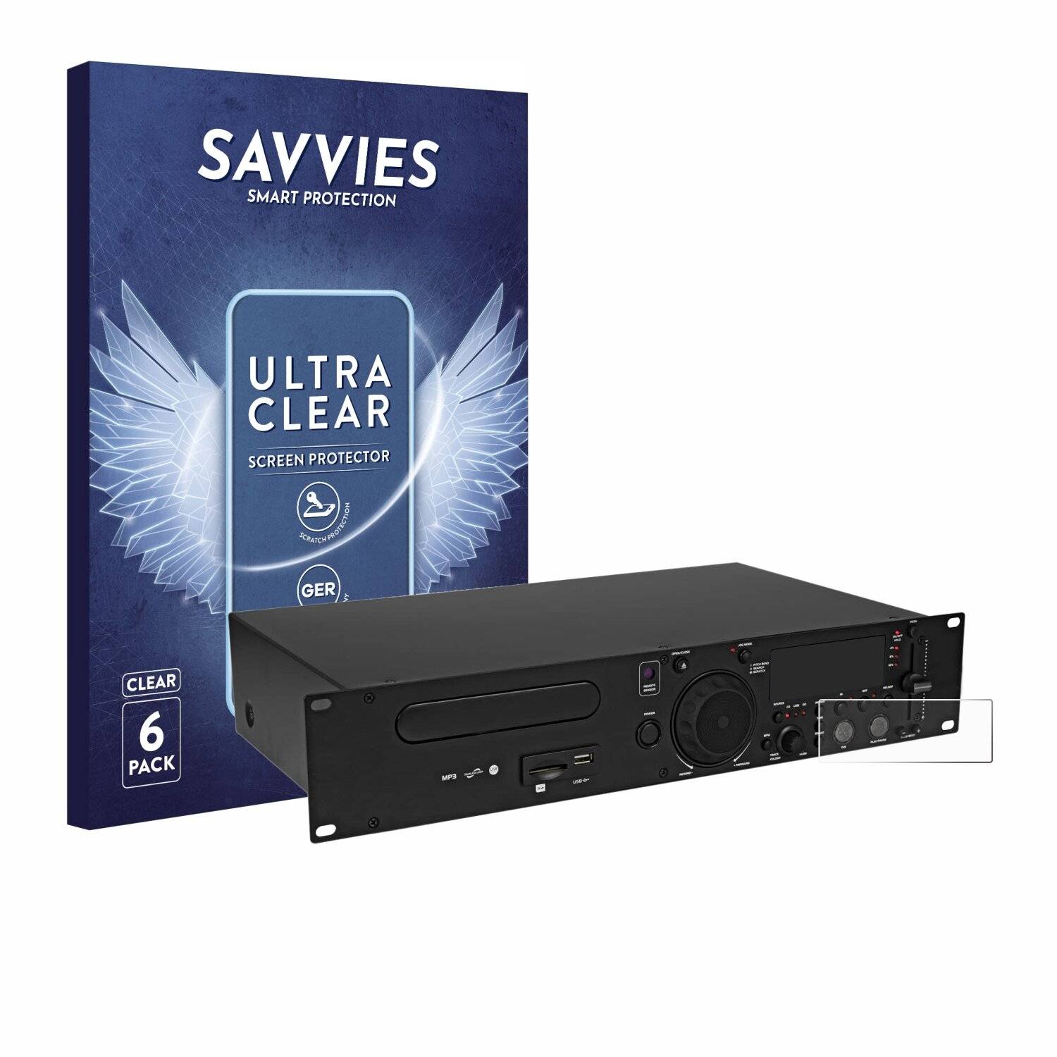 6x Savvies Displayschutz-Folie für Omnitronic