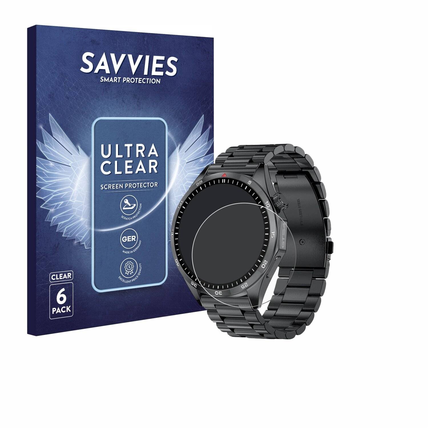 6x Savvies Displayschutz-Folie für Lemfo GTS4
