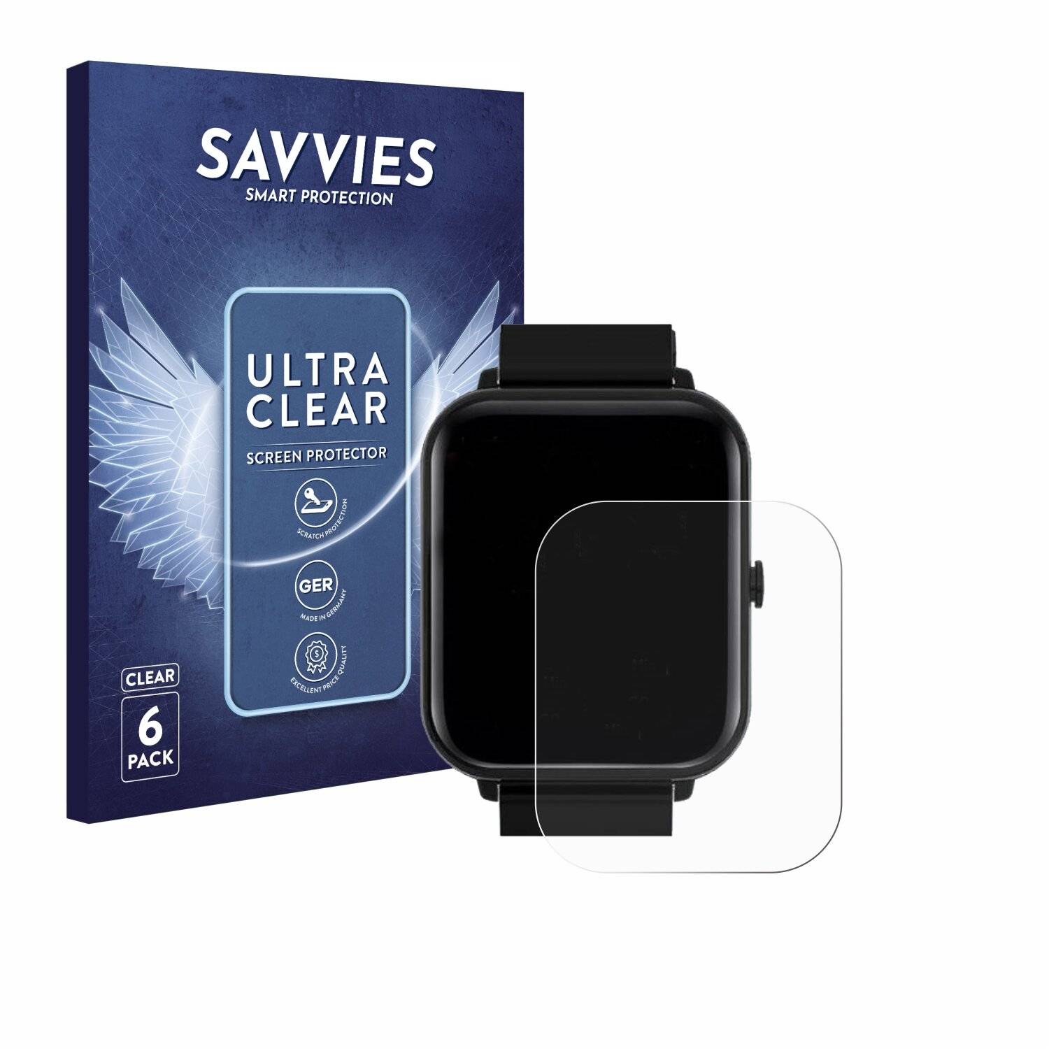 6x Savvies Displayschutz-Folie für Makibes I30E