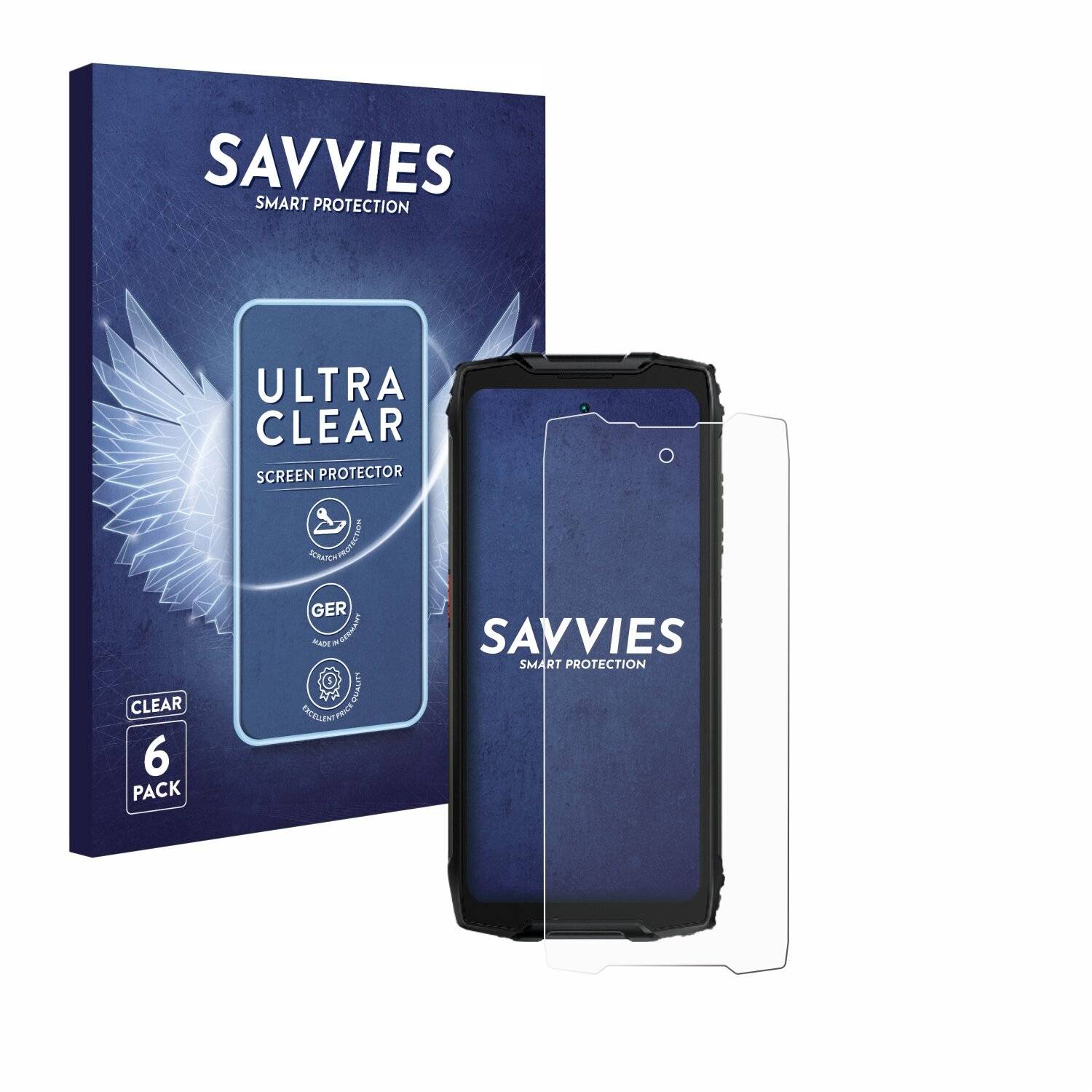 6x Savvies Displayschutz-Folie für Blackview BV9300