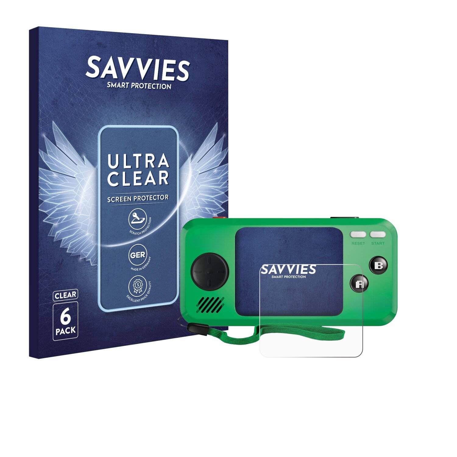 6x Savvies Displayschutz-Folie für My Arcade Pocket Player Pro