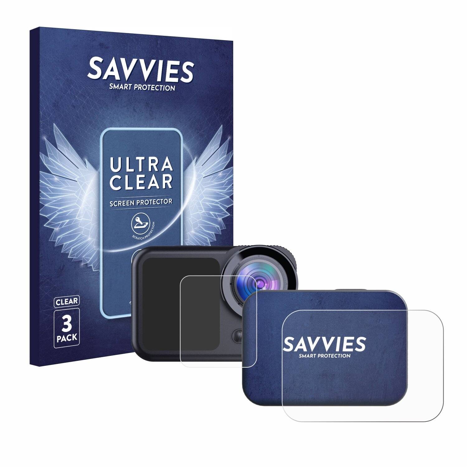 6x Savvies Displayschutz-Folie für Easypix GoXtreme