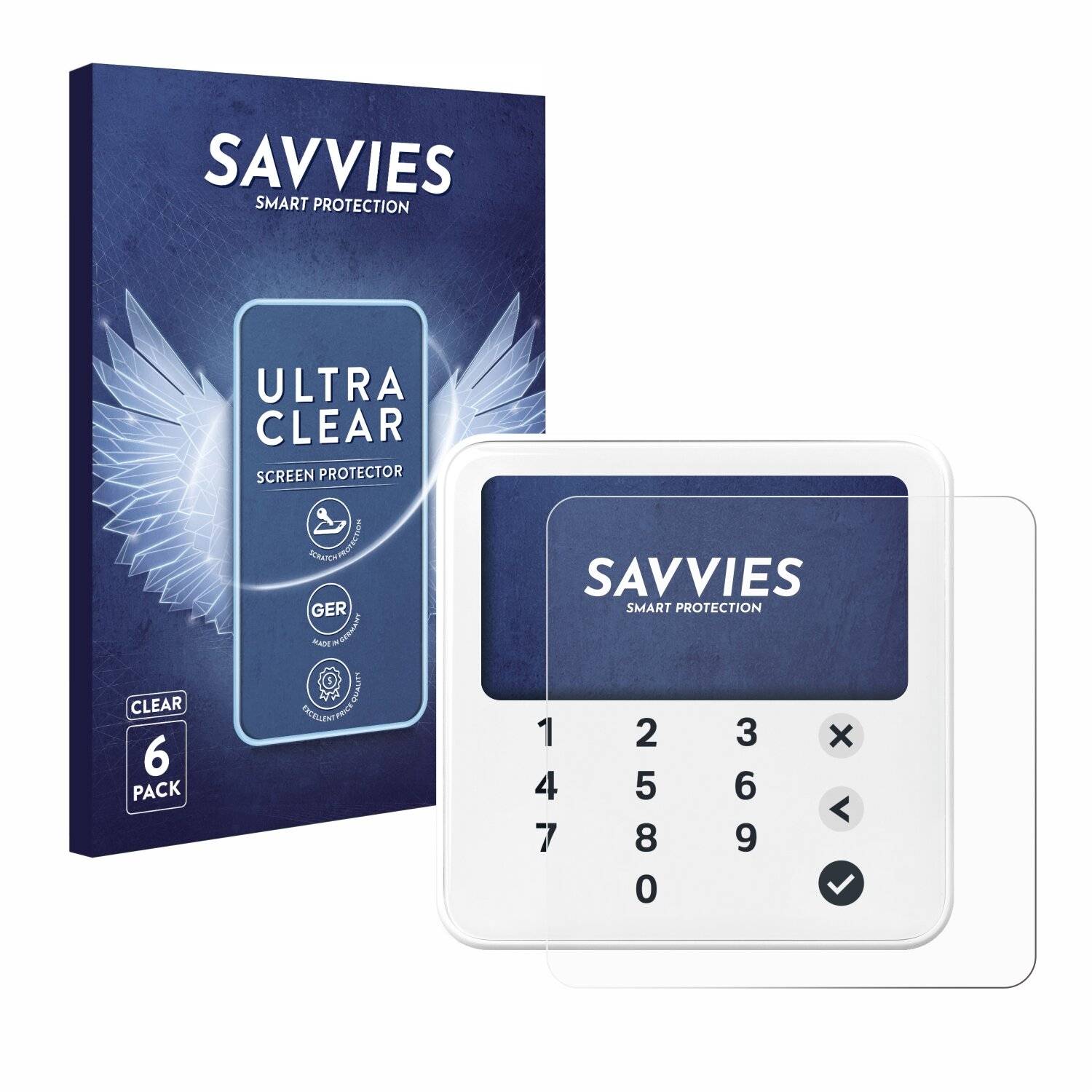 6x Savvies Displayschutz-Folie für SumUp Solo