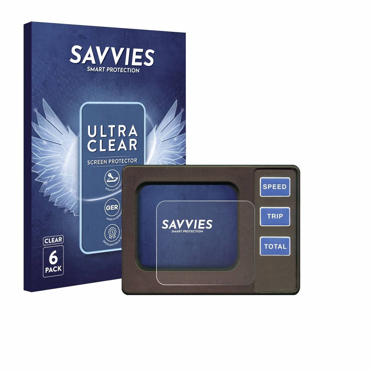 6x Savvies Displayschutz-Folie für Nasa Marine Instruments Target Electromagnetic Speed