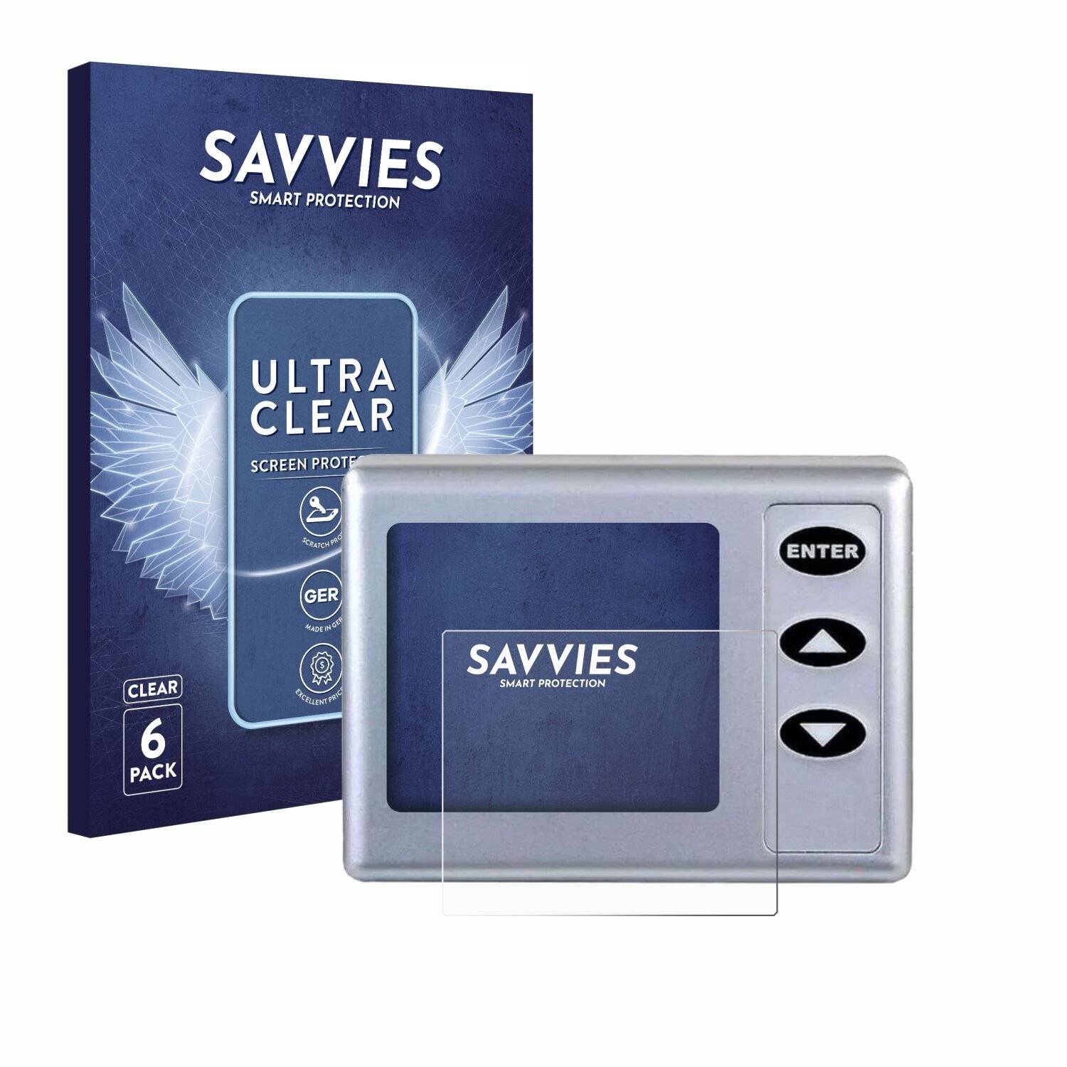 6x Savvies Displayschutz-Folie für Nasa Marine Instruments Cruiser Wind V2 Speed & Direction