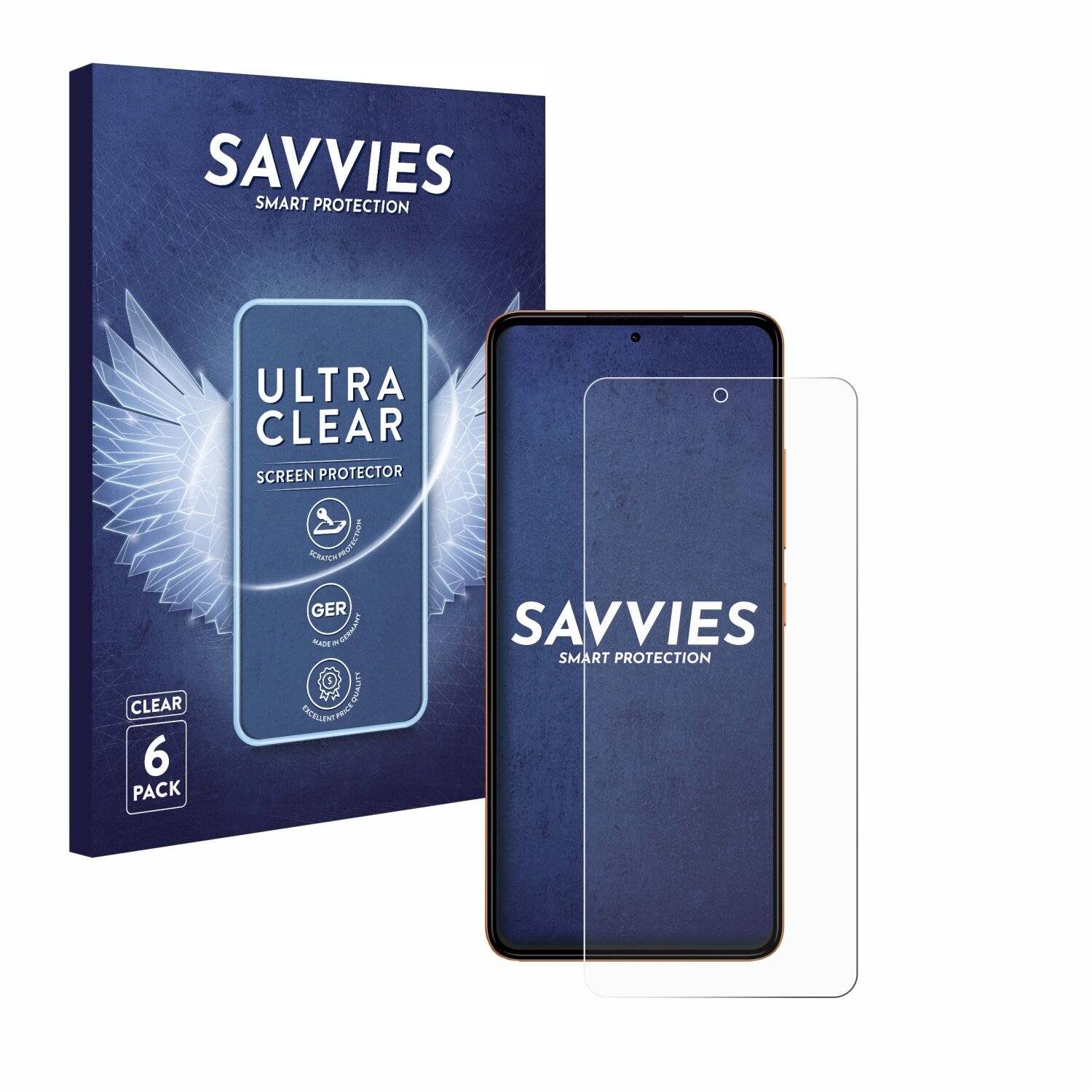 6x Savvies Displayschutz-Folie für HMD