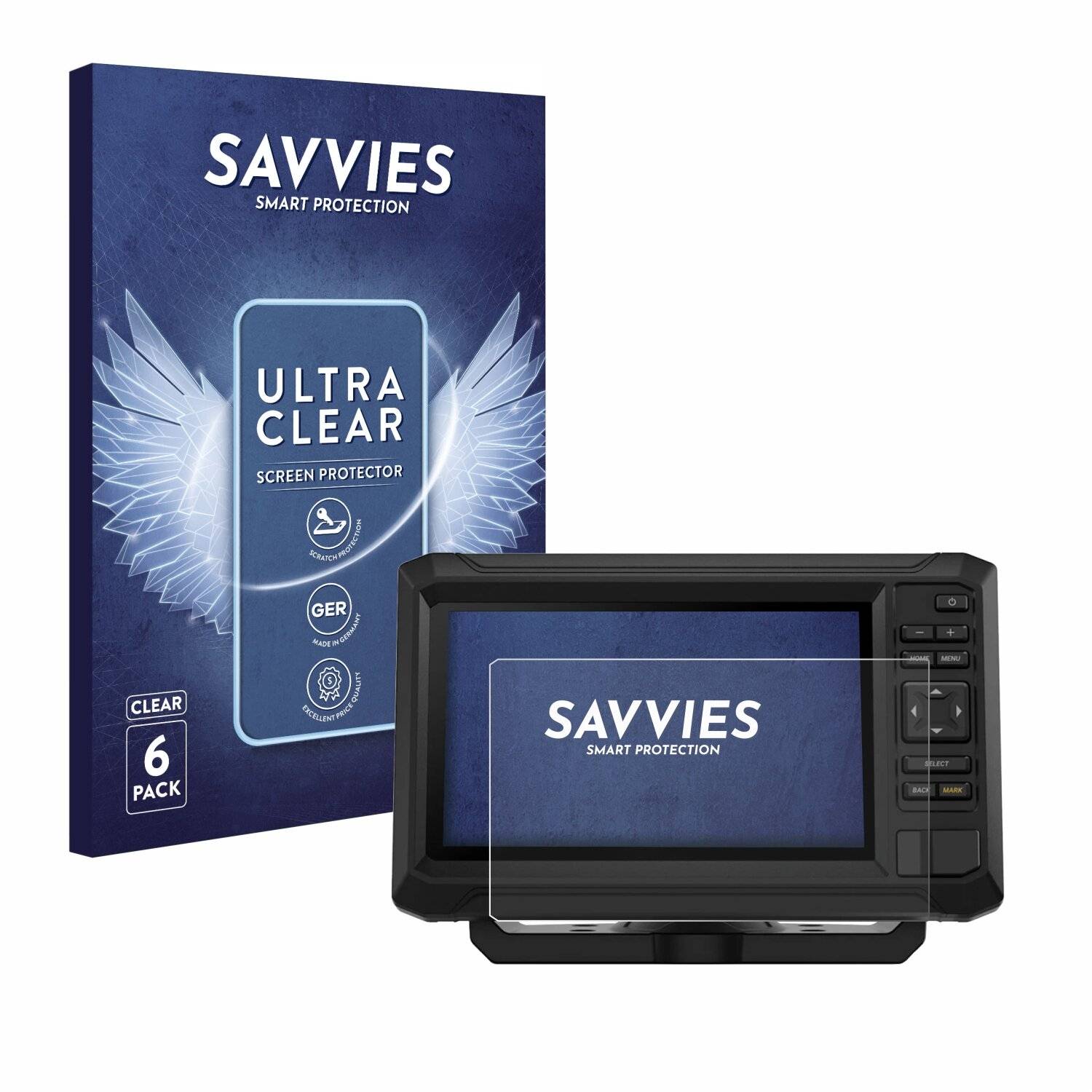 6x Savvies Displayschutz-Folie für Garmin ECHOMAP UHD2 7