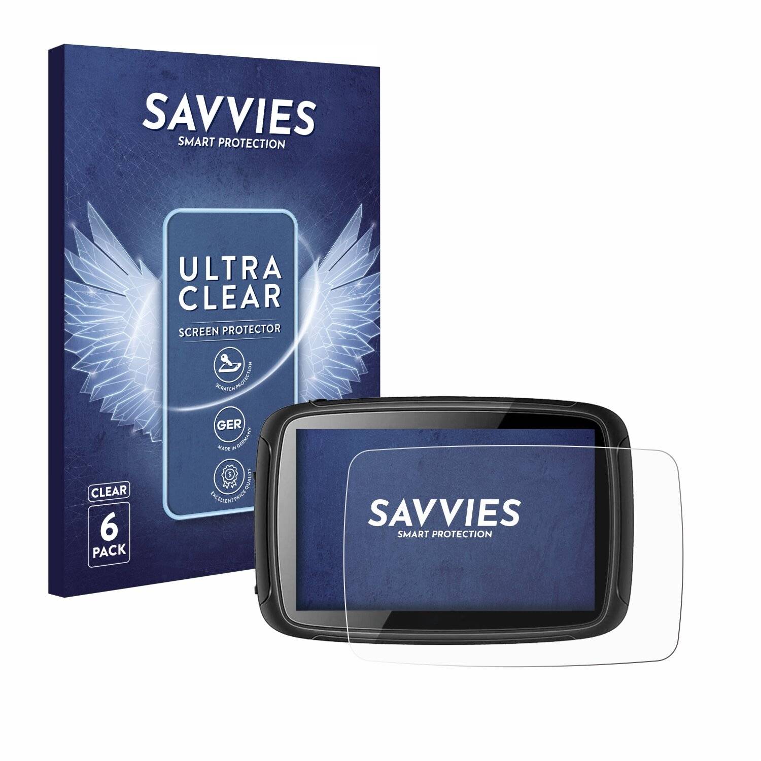 6x Savvies Displayschutz-Folie für Elebest Rider AM500