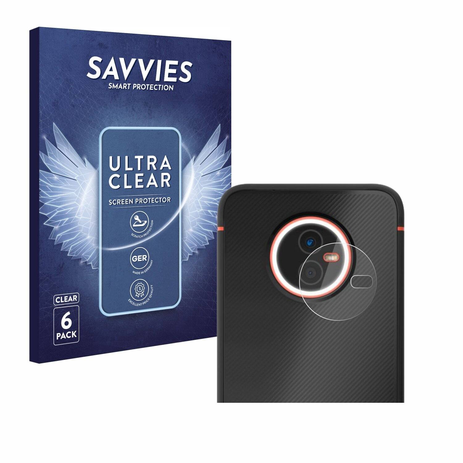 6x Savvies Displayschutz-Folie für Gigaset GX4 Pro (NUR