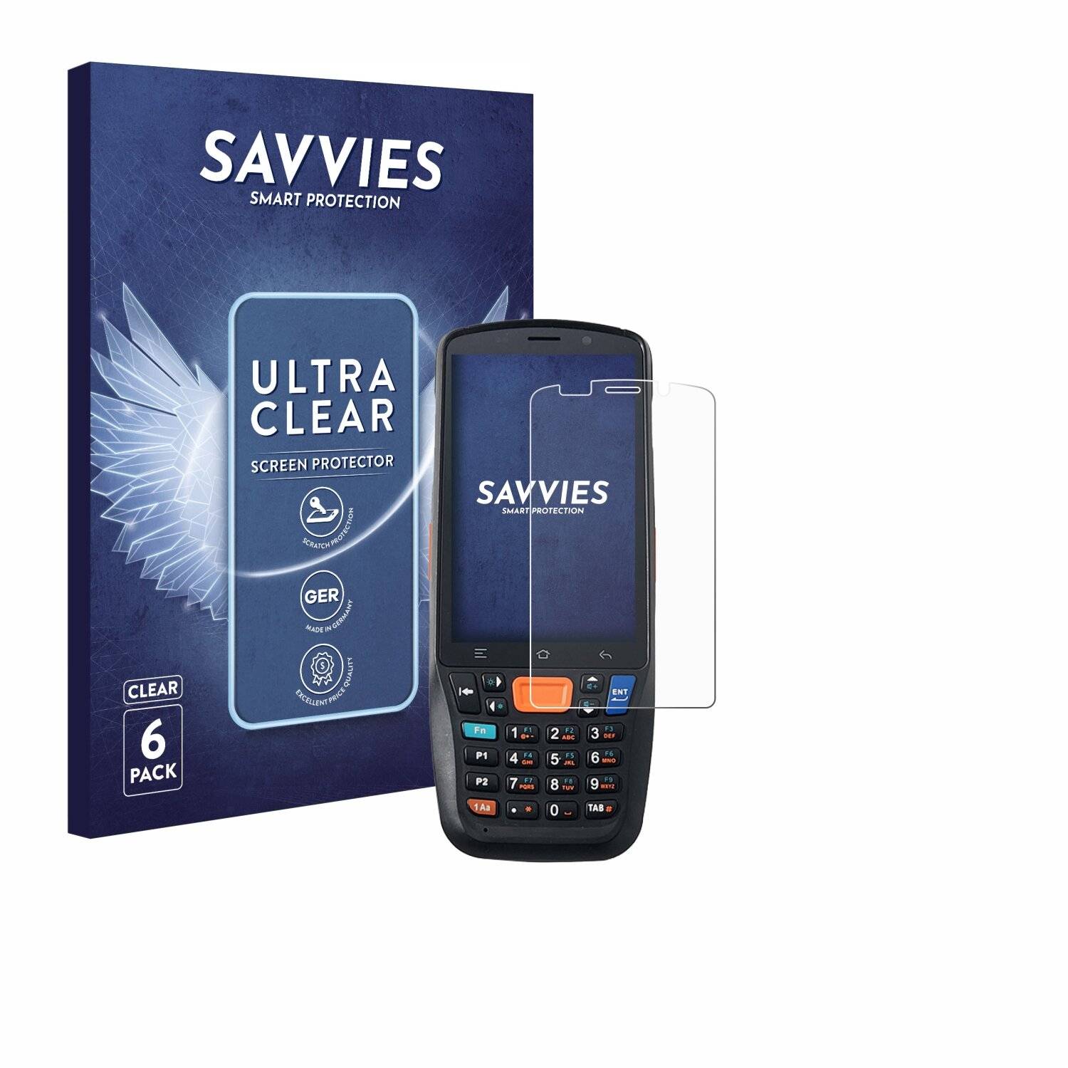 6x Savvies Displayschutz-Folie für Urovo