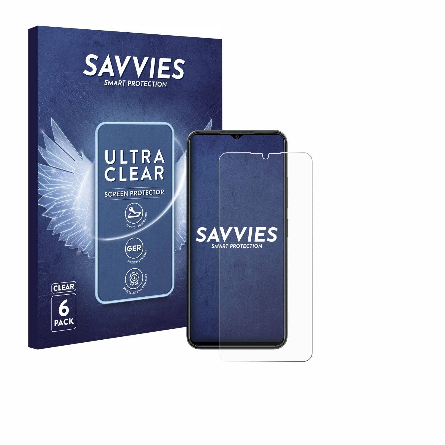 6x Savvies Displayschutz-Folie für ZTE Blade