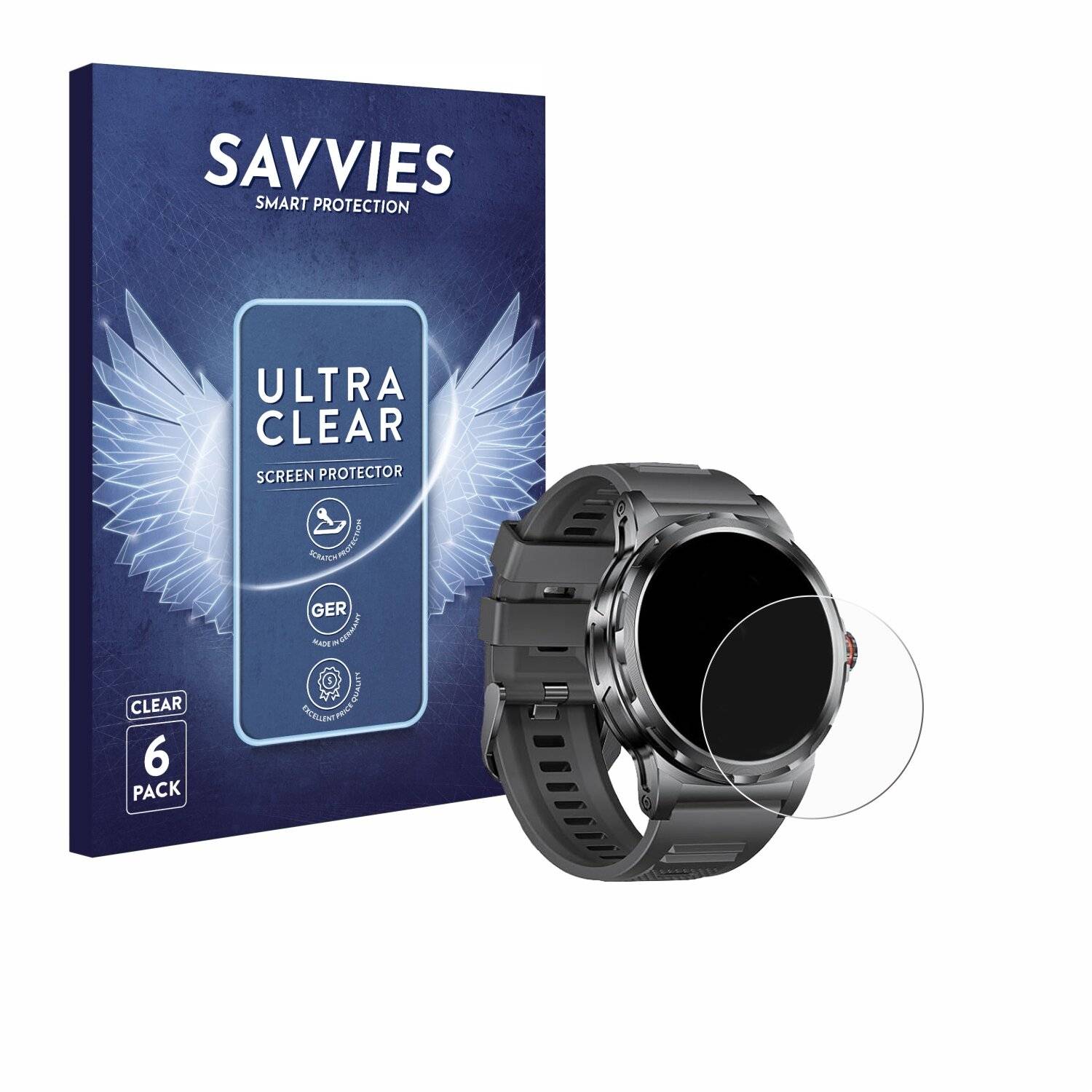 6x Savvies Displayschutz-Folie für Esfoe SML6-J