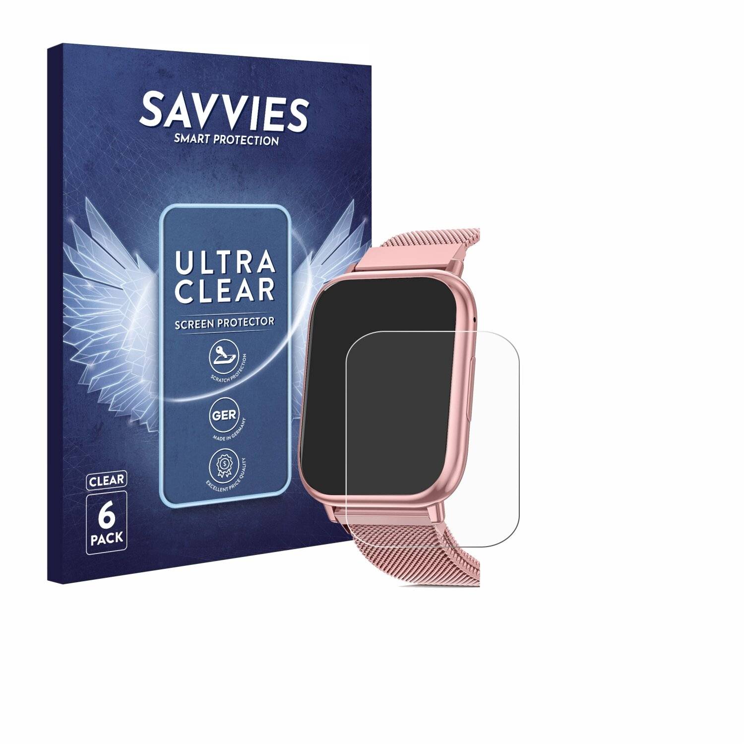 6x Savvies Displayschutz-Folie für Qeyumyeu G93