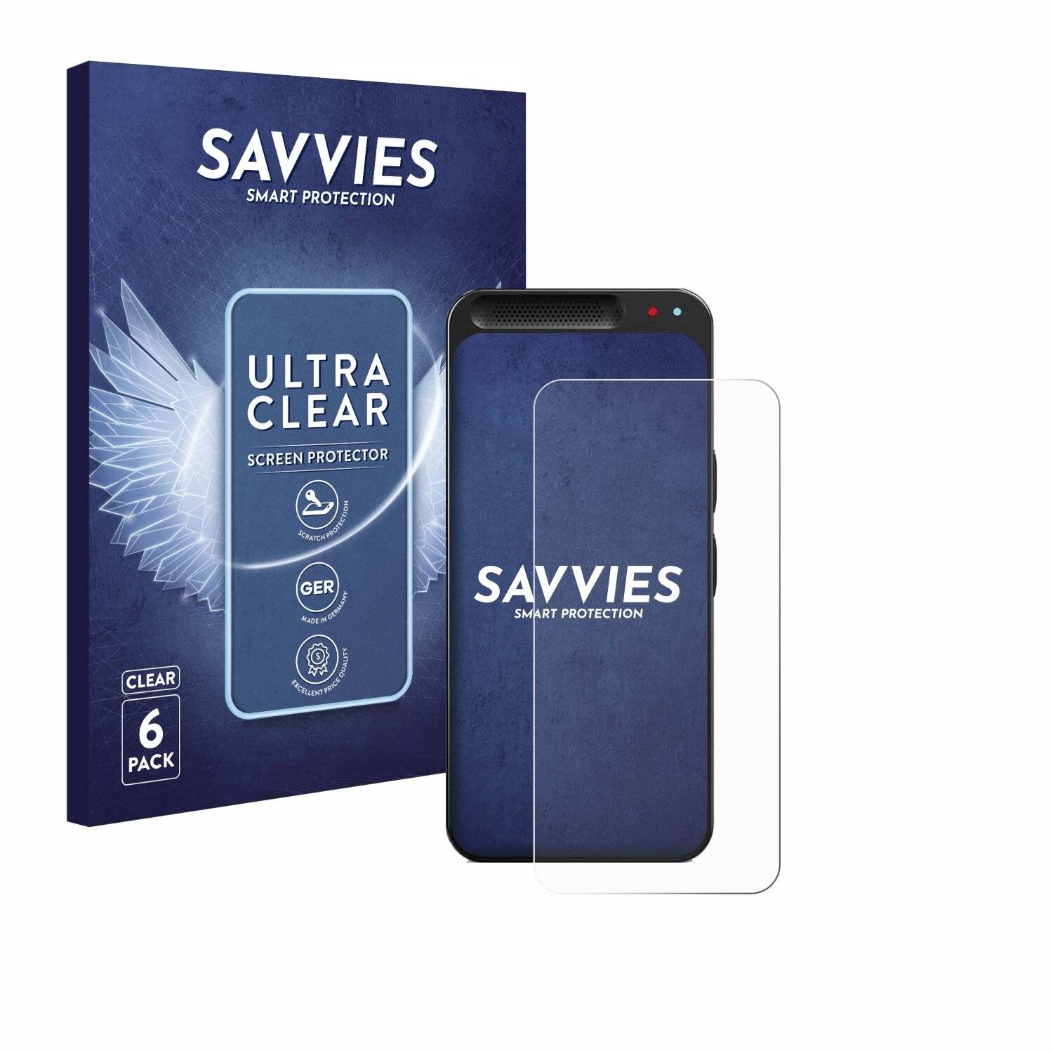 6x Savvies Displayschutz-Folie für Vormor