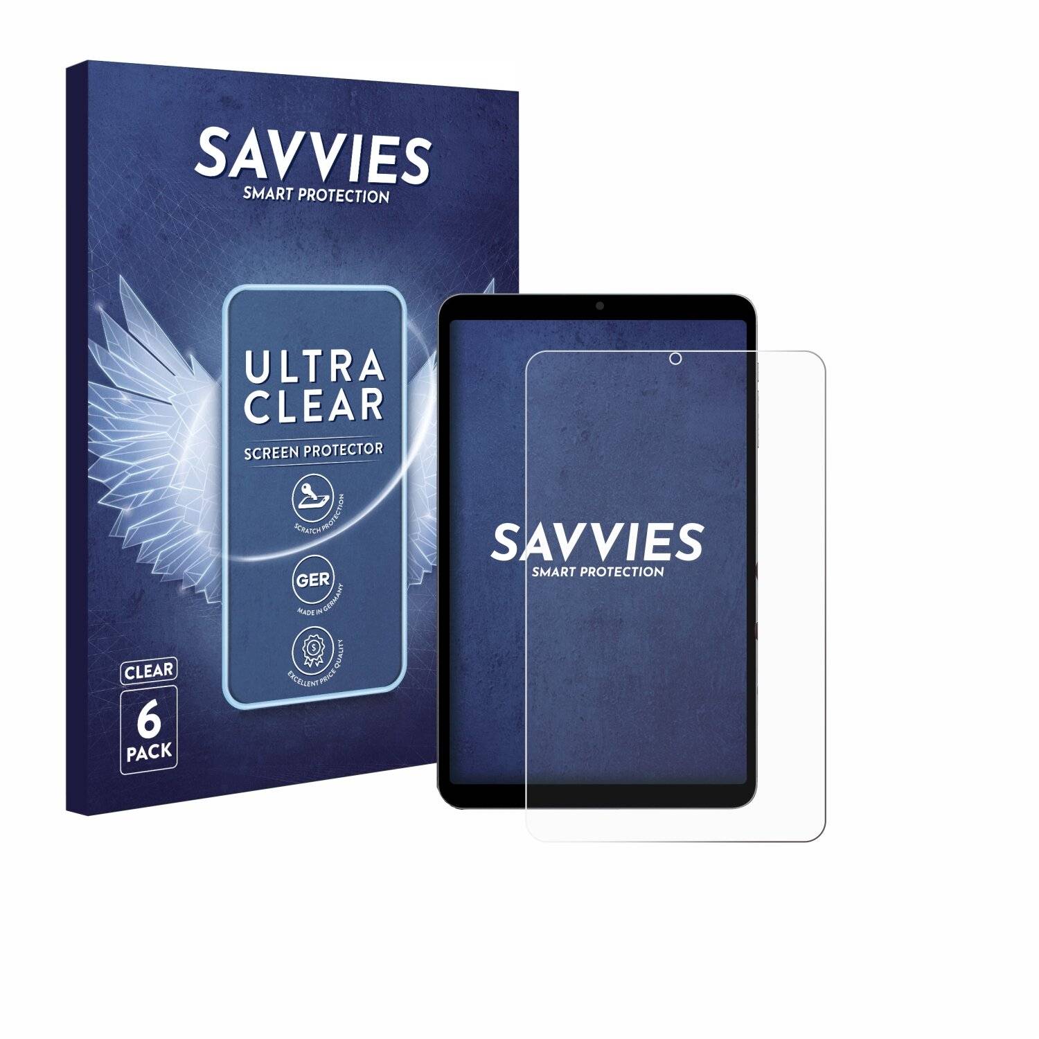 6x Savvies Displayschutz-Folie für Alldocube iPlay 60 Mini
