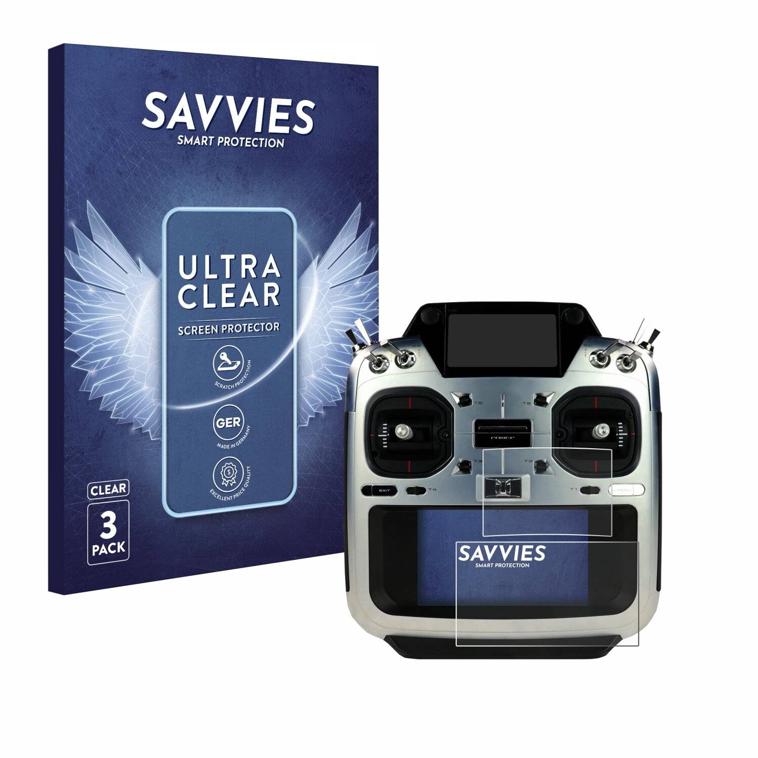 6x Savvies Displayschutz-Folie für Futaba