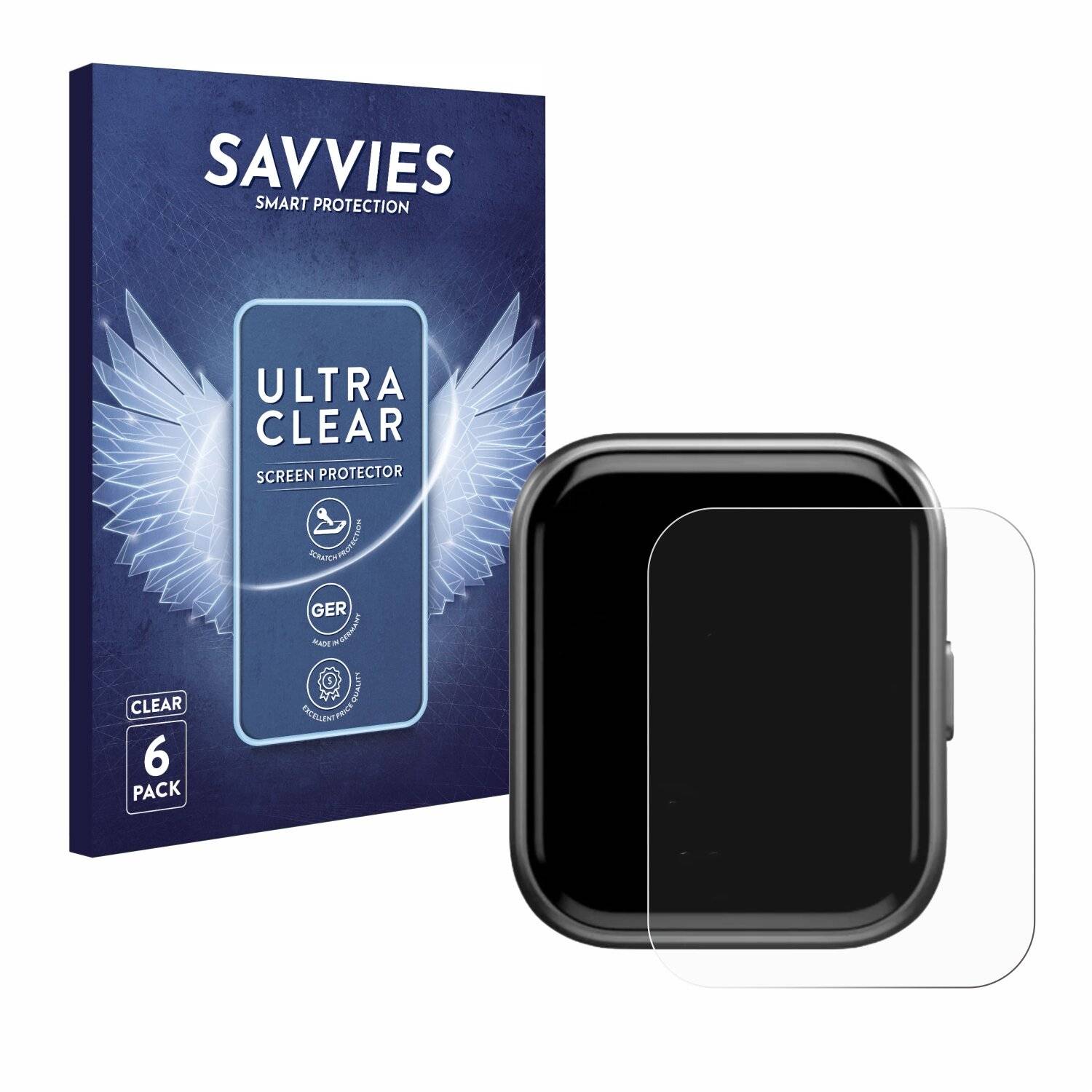 6x Savvies Displayschutz-Folie für 360gradfitness FITSmartWatch Pro 3 Smart