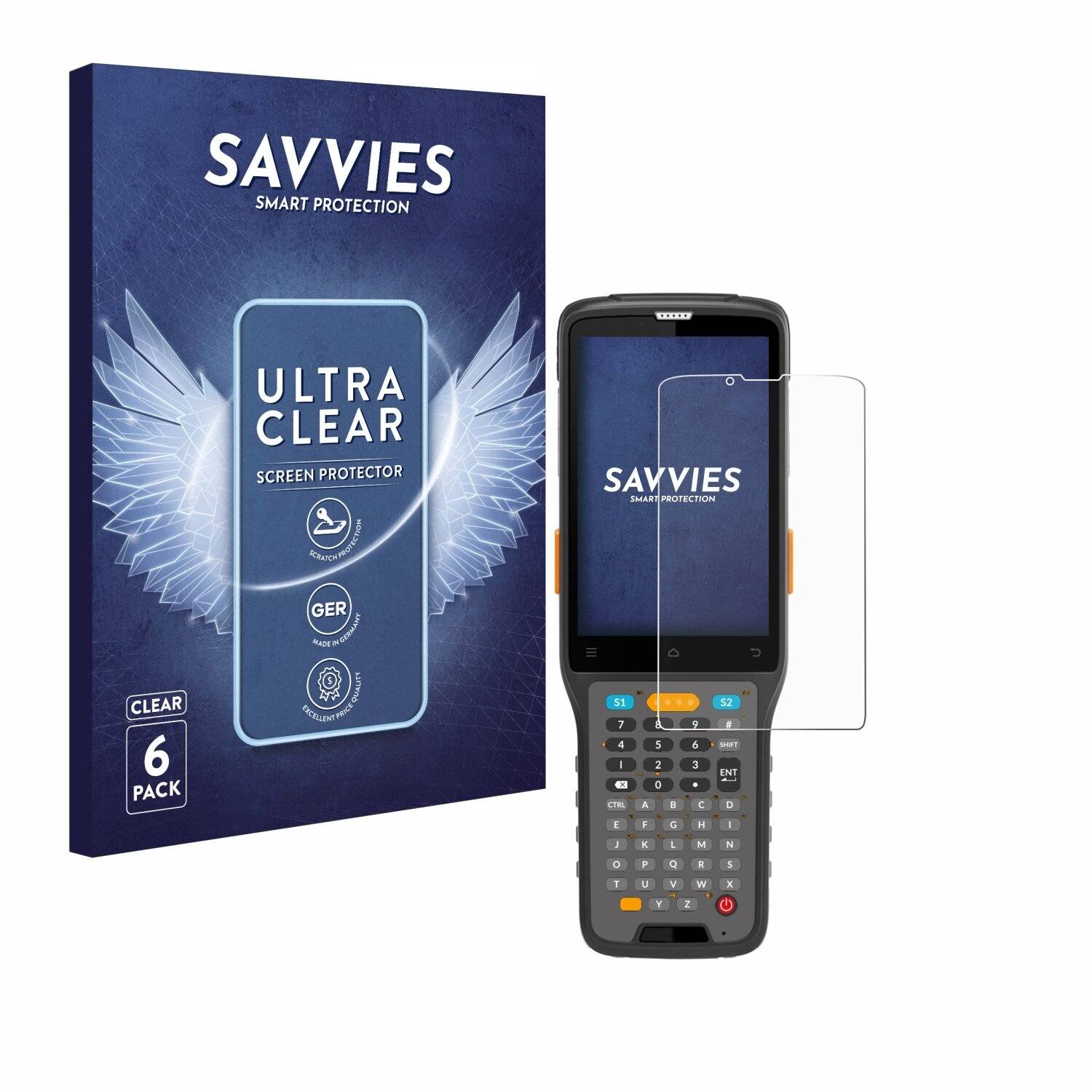 6x Savvies Displayschutz-Folie für Newland N7 Cachalot