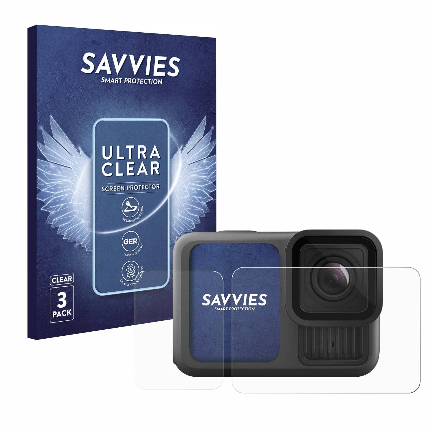 6x Savvies Displayschutz-Folie für GoPro Hero 13
