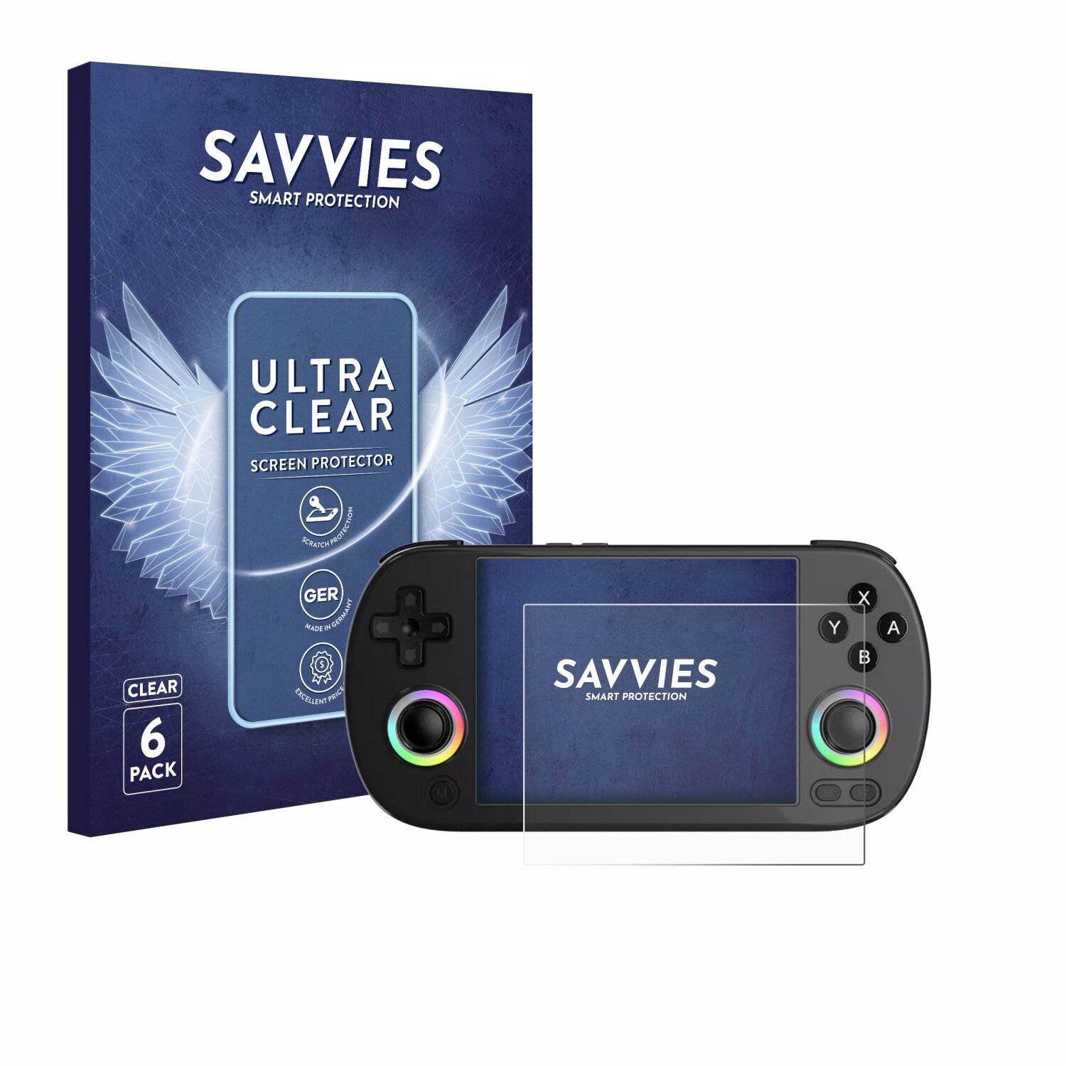6x Savvies Displayschutz-Folie für Anbernic RG40XX