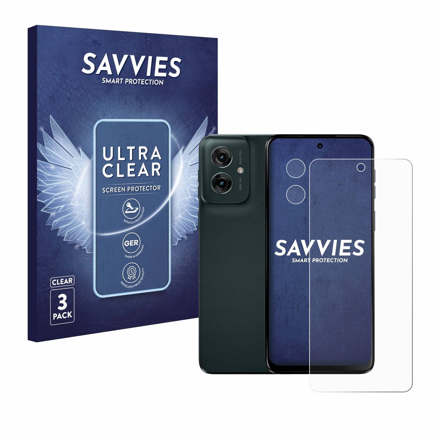6x Savvies Displayschutz-Folie für Motorola Moto G55