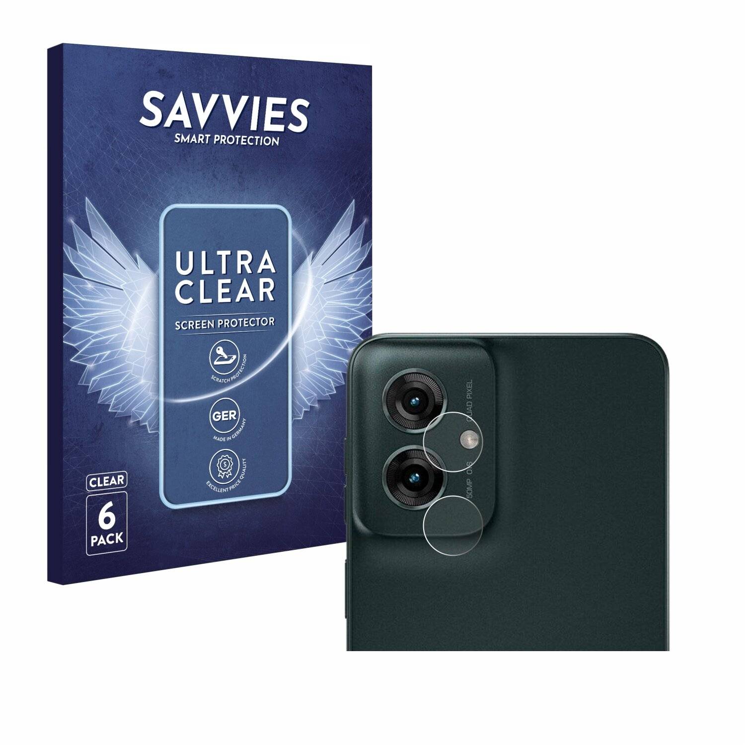 6x Savvies Displayschutz-Folie für Motorola Moto G55 (NUR