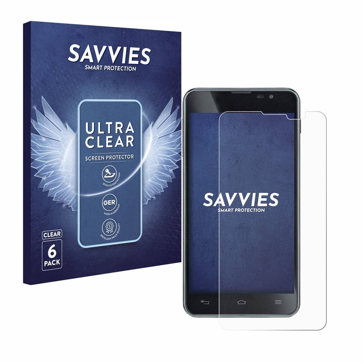 6x Savvies Displayschutz-Folie für LG