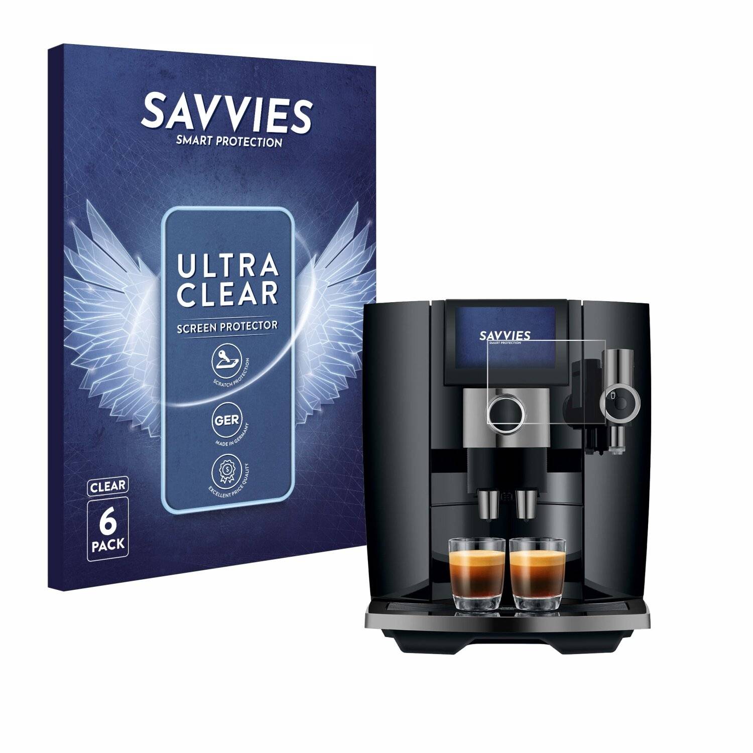 6x Savvies Displayschutz-Folie für Jura