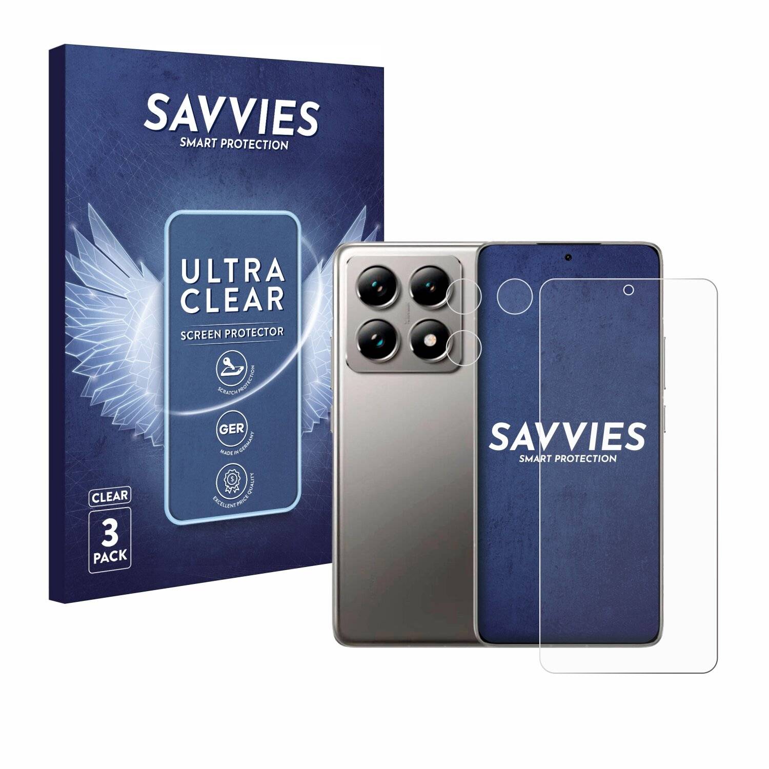 6x Savvies Displayschutz-Folie für Xiaomi 14T