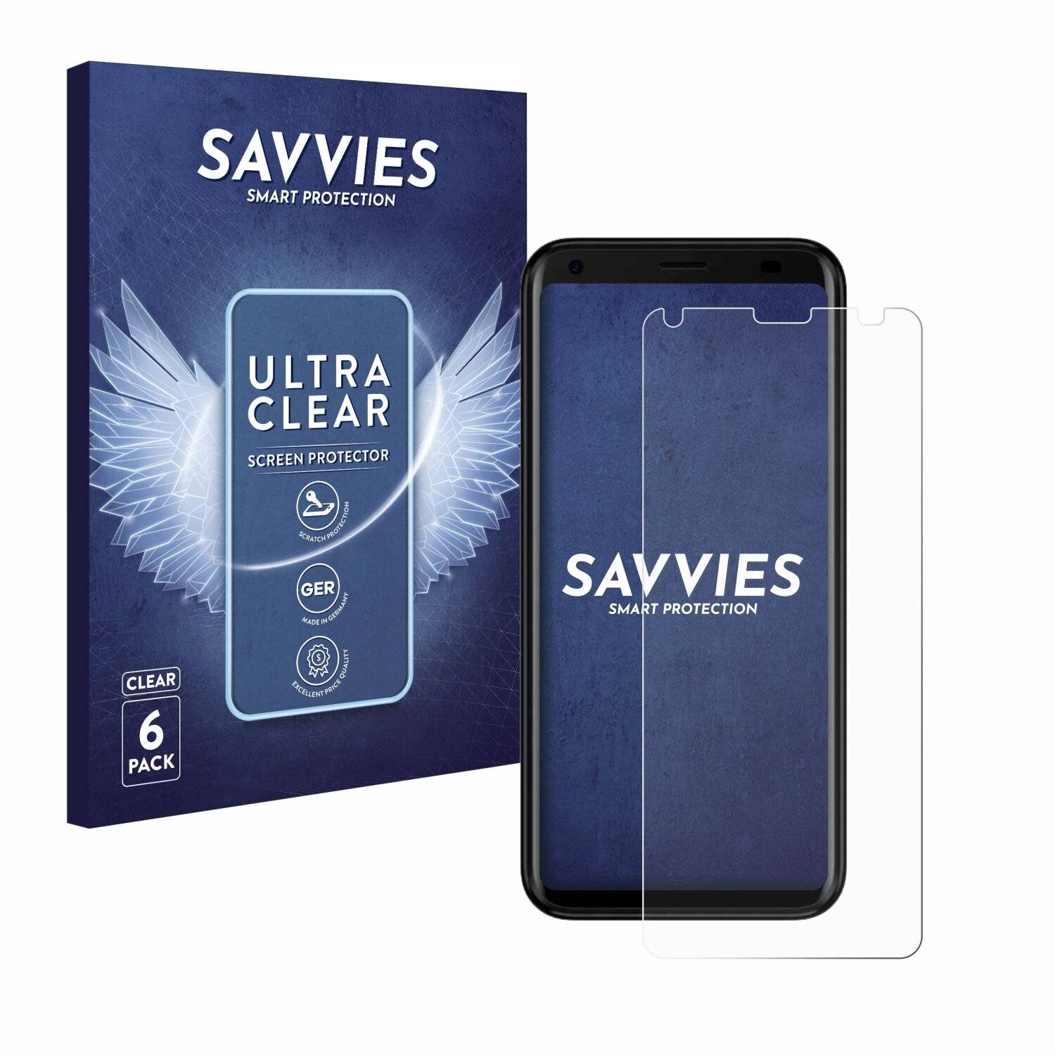 6x Savvies Displayschutz-Folie für Logicom Le