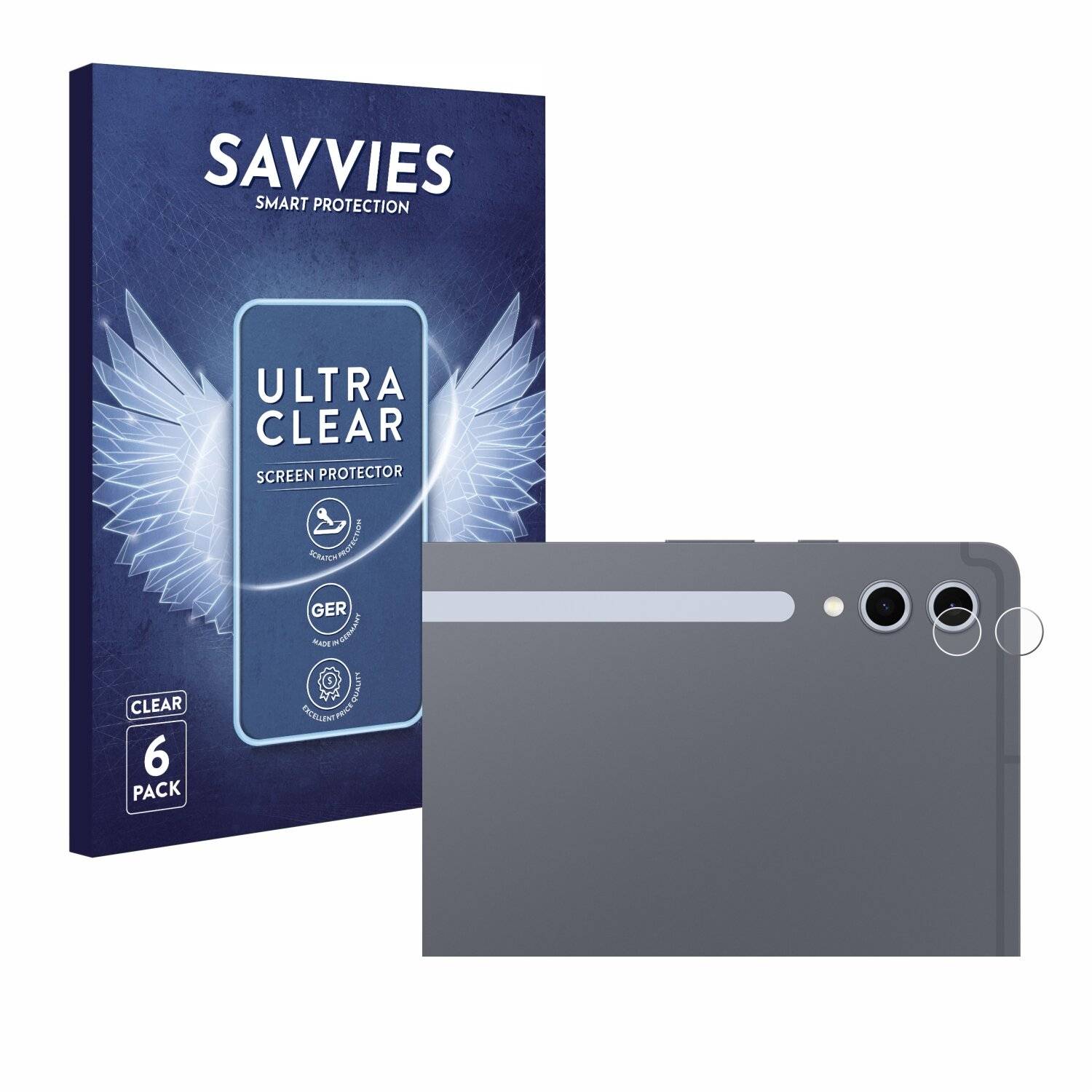 6x Savvies Displayschutz-Folie für Samsung Galaxy Tab S10 Plus WiFi (NUR