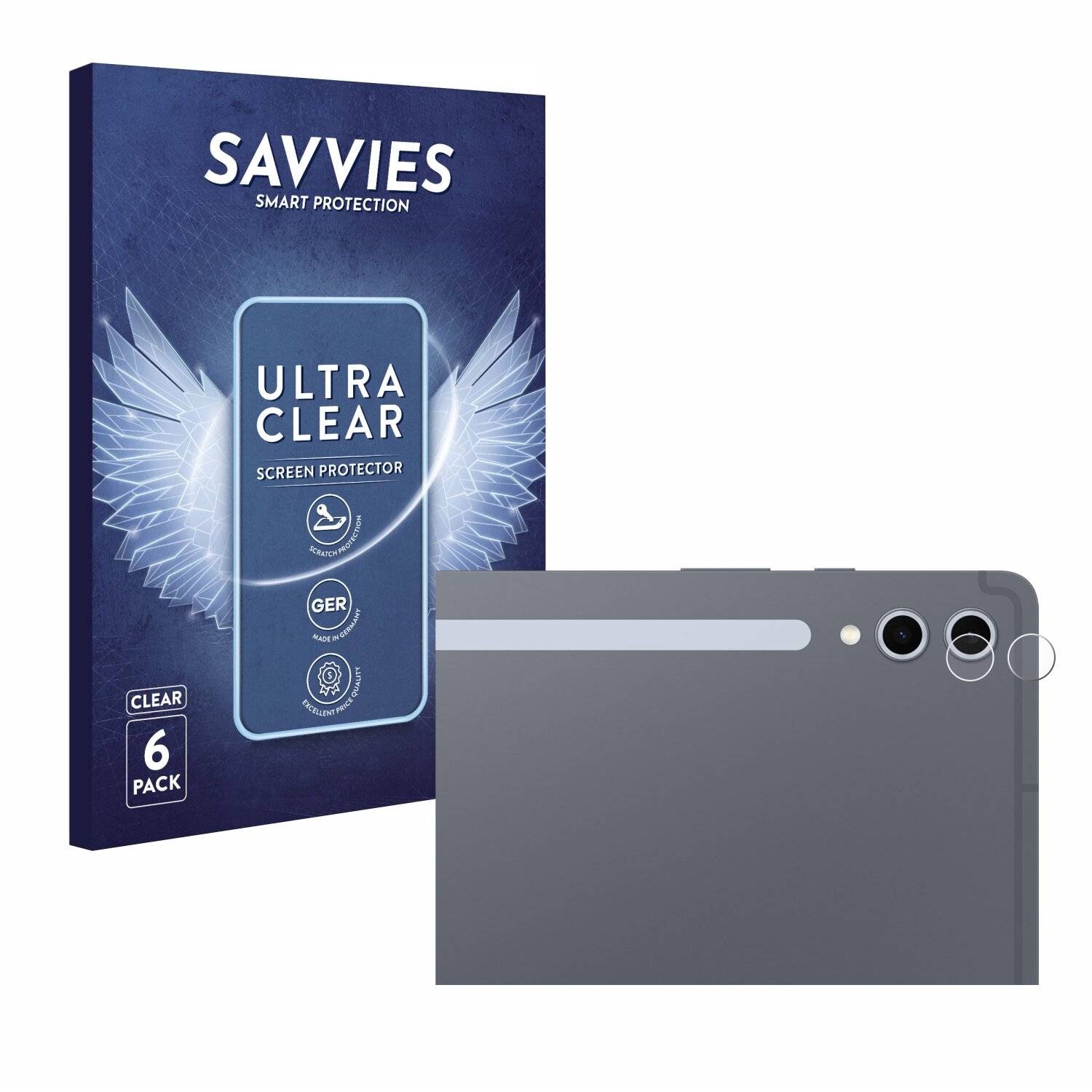 6x Savvies Displayschutz-Folie für Samsung Galaxy Tab S10 Ultra WiFi (NUR