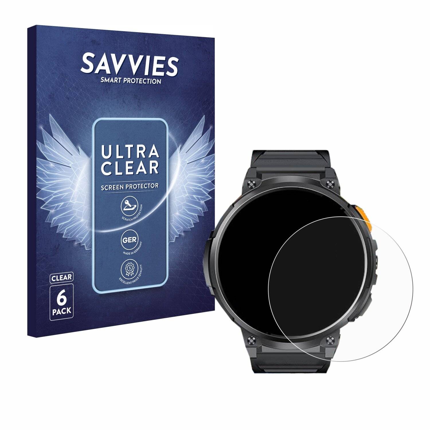 6x Savvies Displayschutz-Folie für Dremac FV6-A